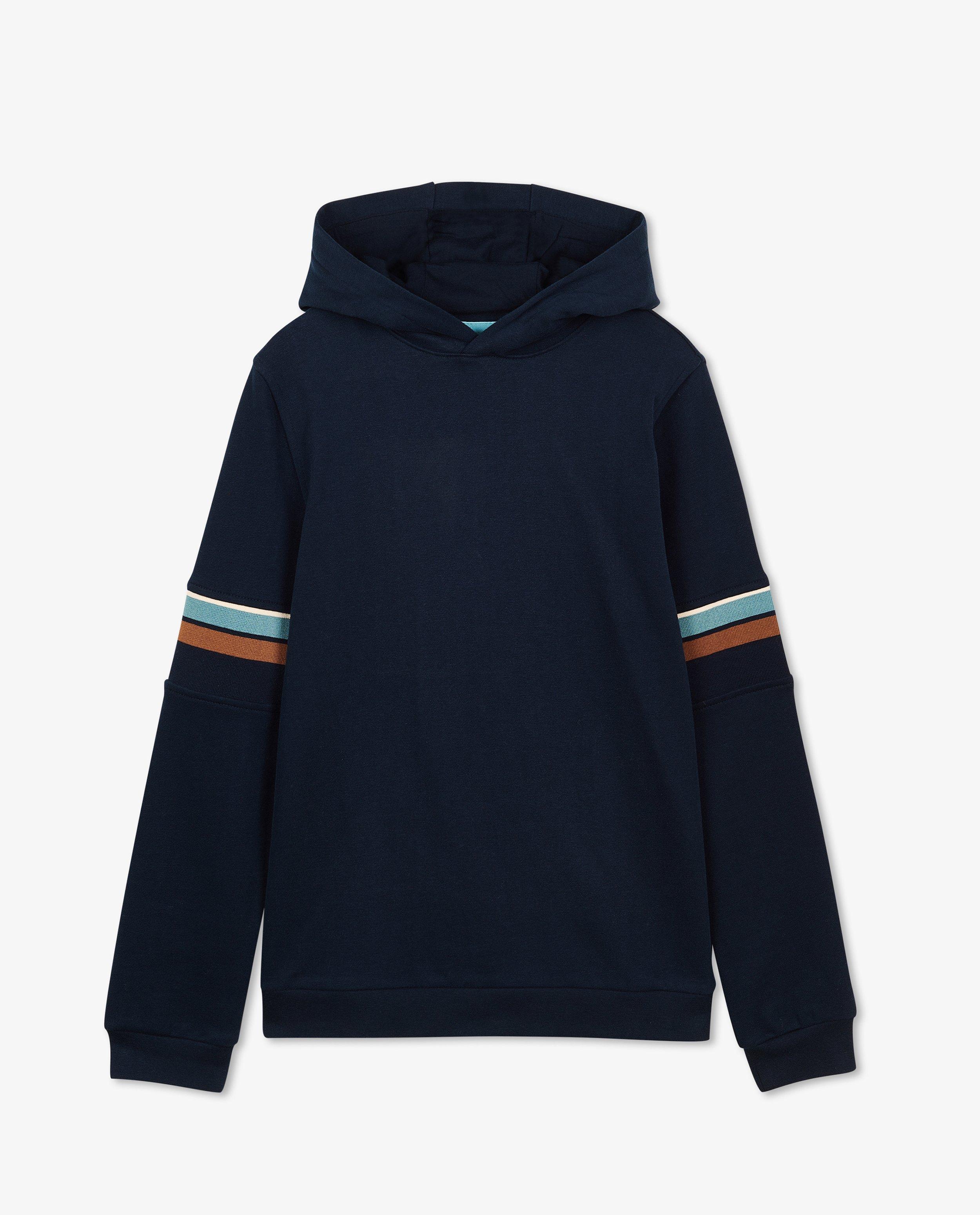 Sweats - Hoodie bleu foncé à rayures