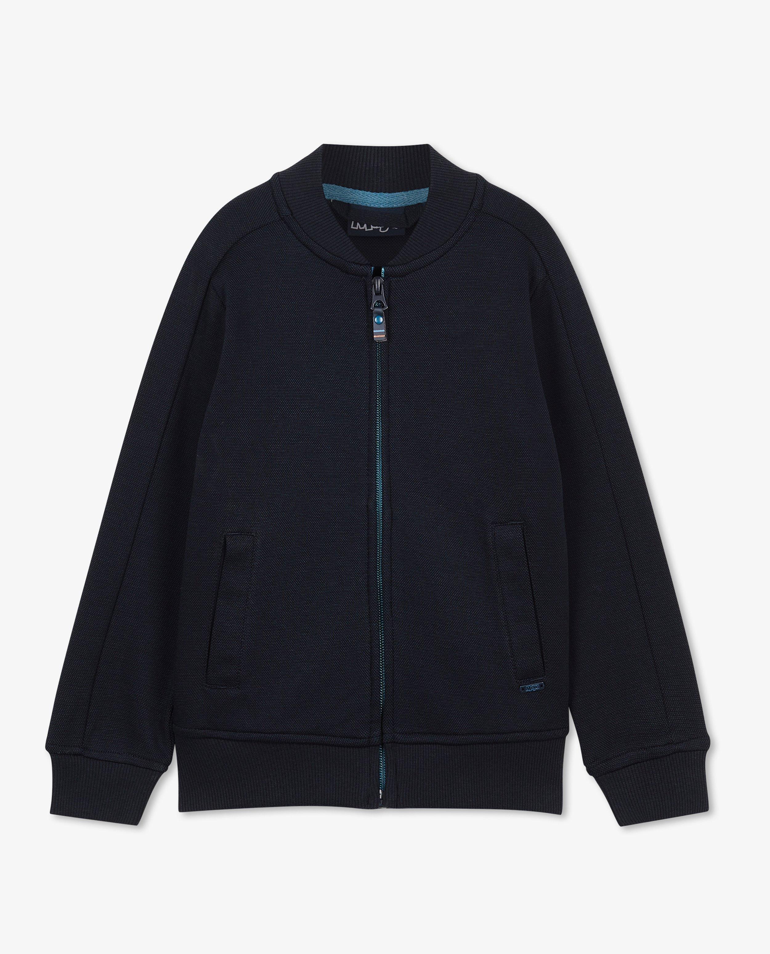 Cardigan - Blauwe cardigan met rits