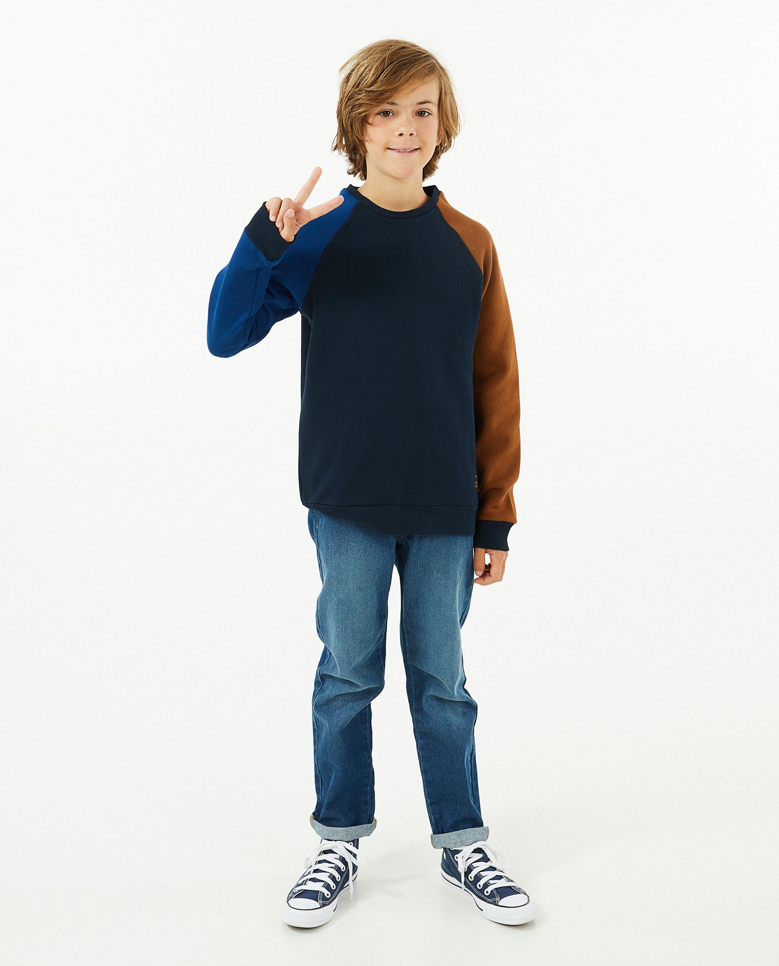 Sweater met contrastmouwen - null - Fish & Chips