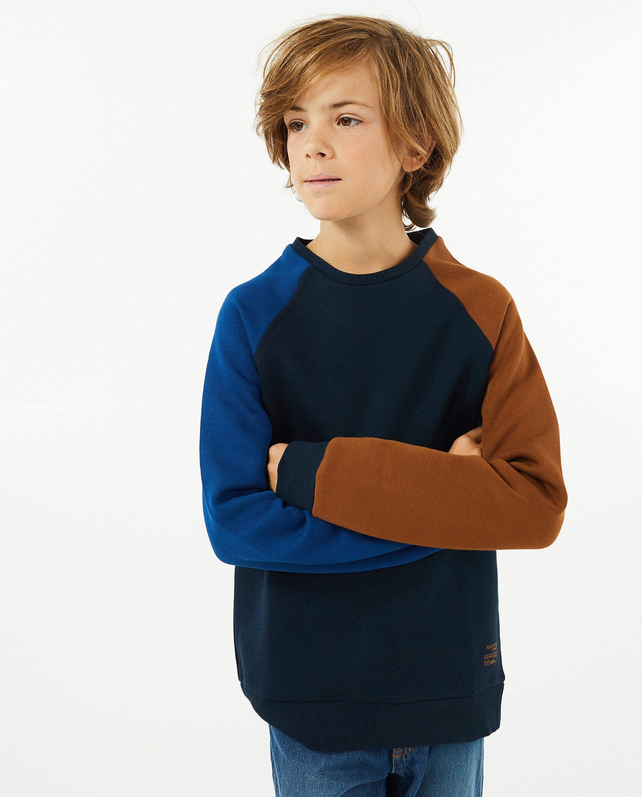 Sweaters - Sweater met contrastmouwen