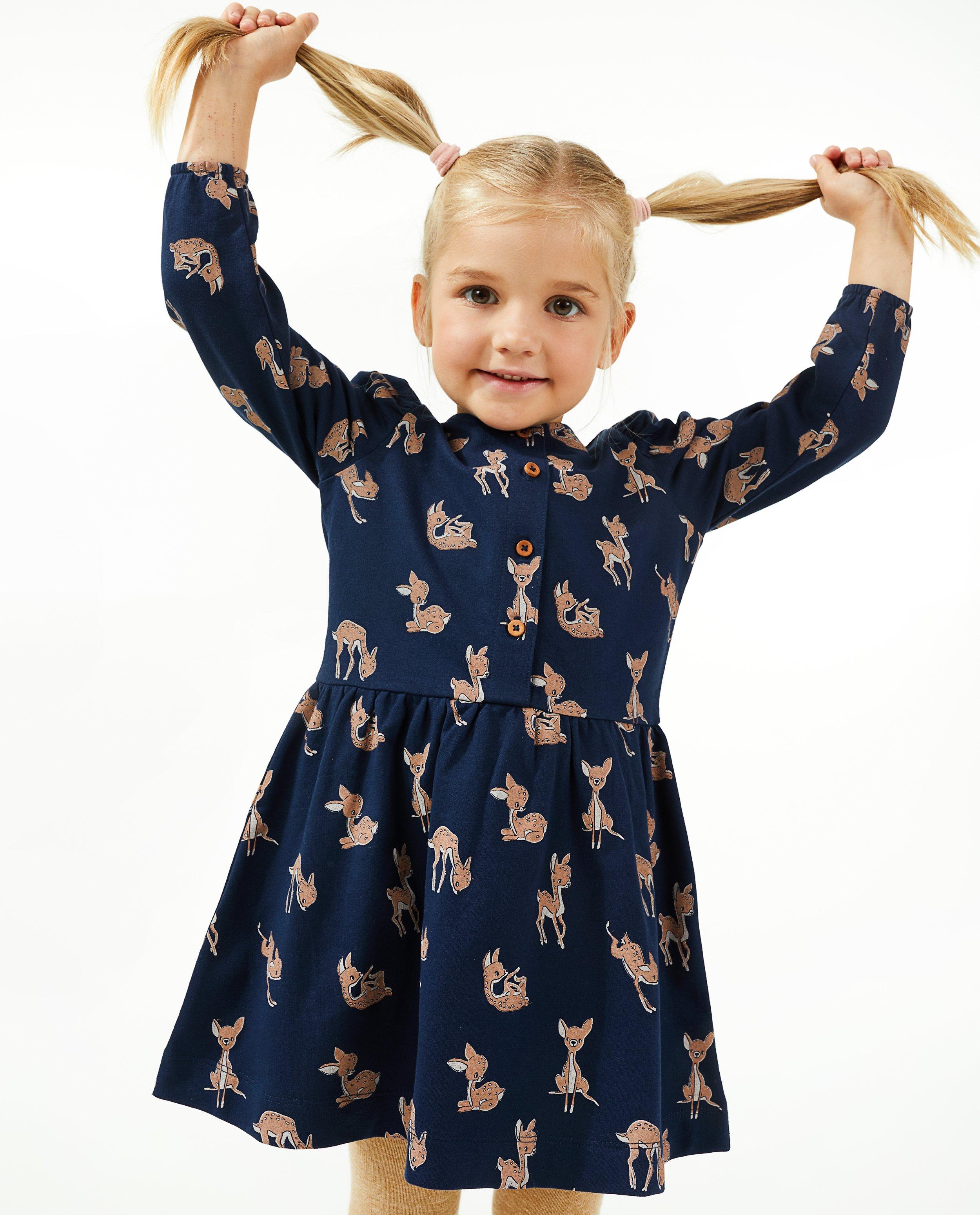 Robe brune foncé à imprimé - null - Besties