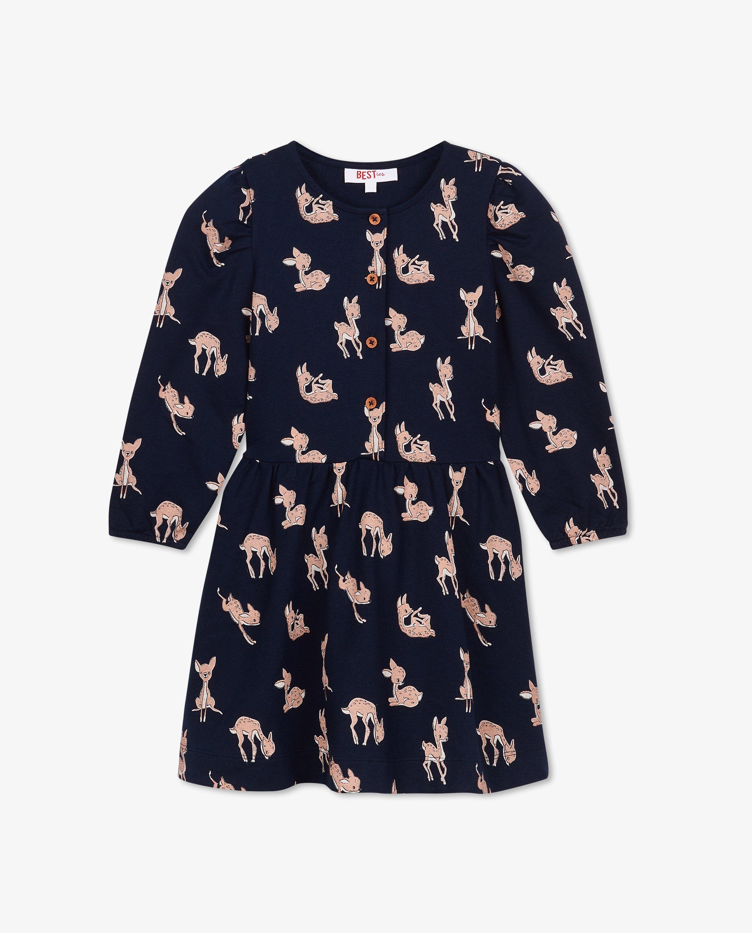 Robes - Robe bleu foncé à imprimé