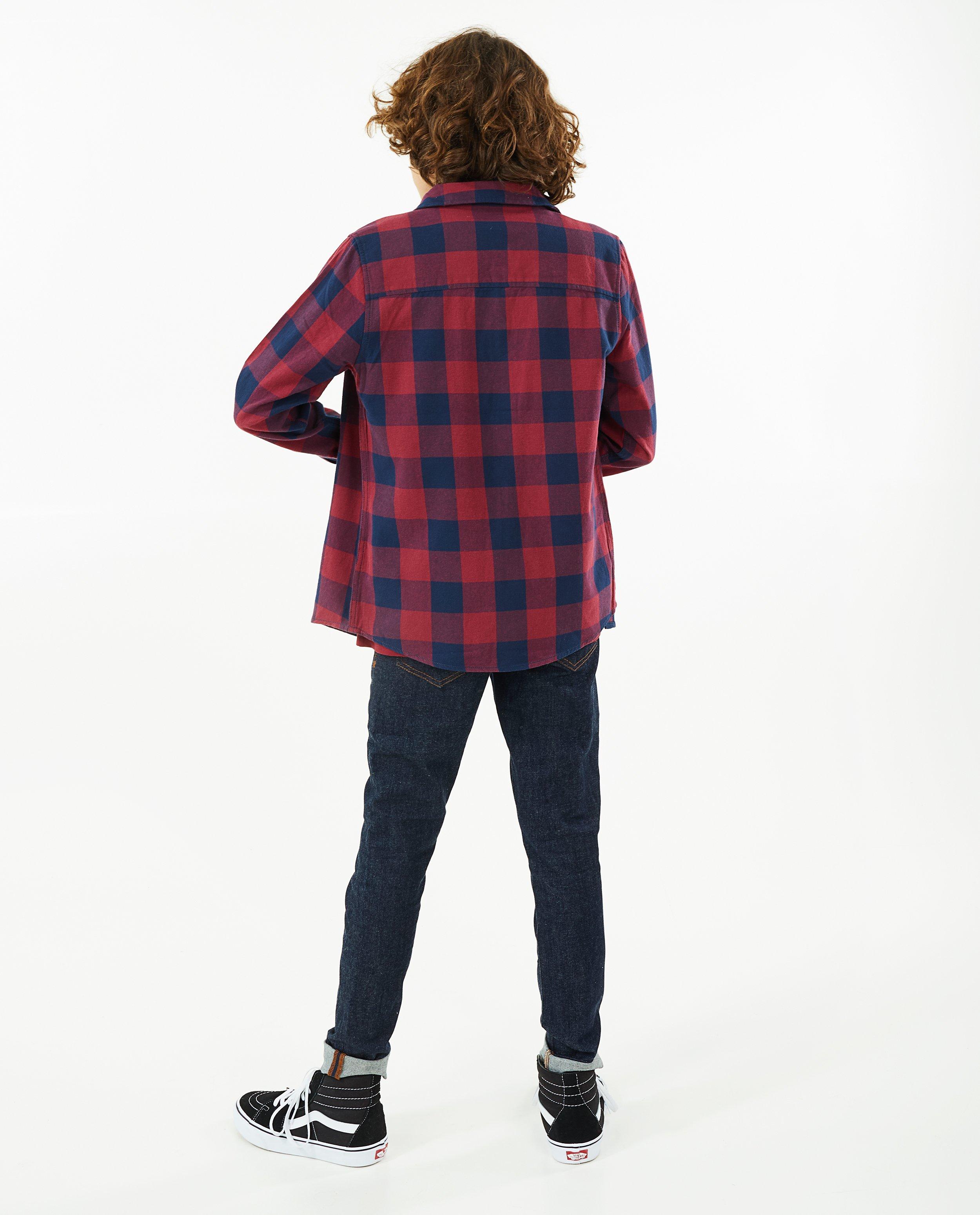 Hemden - Rood hemd met blauwe ruiten