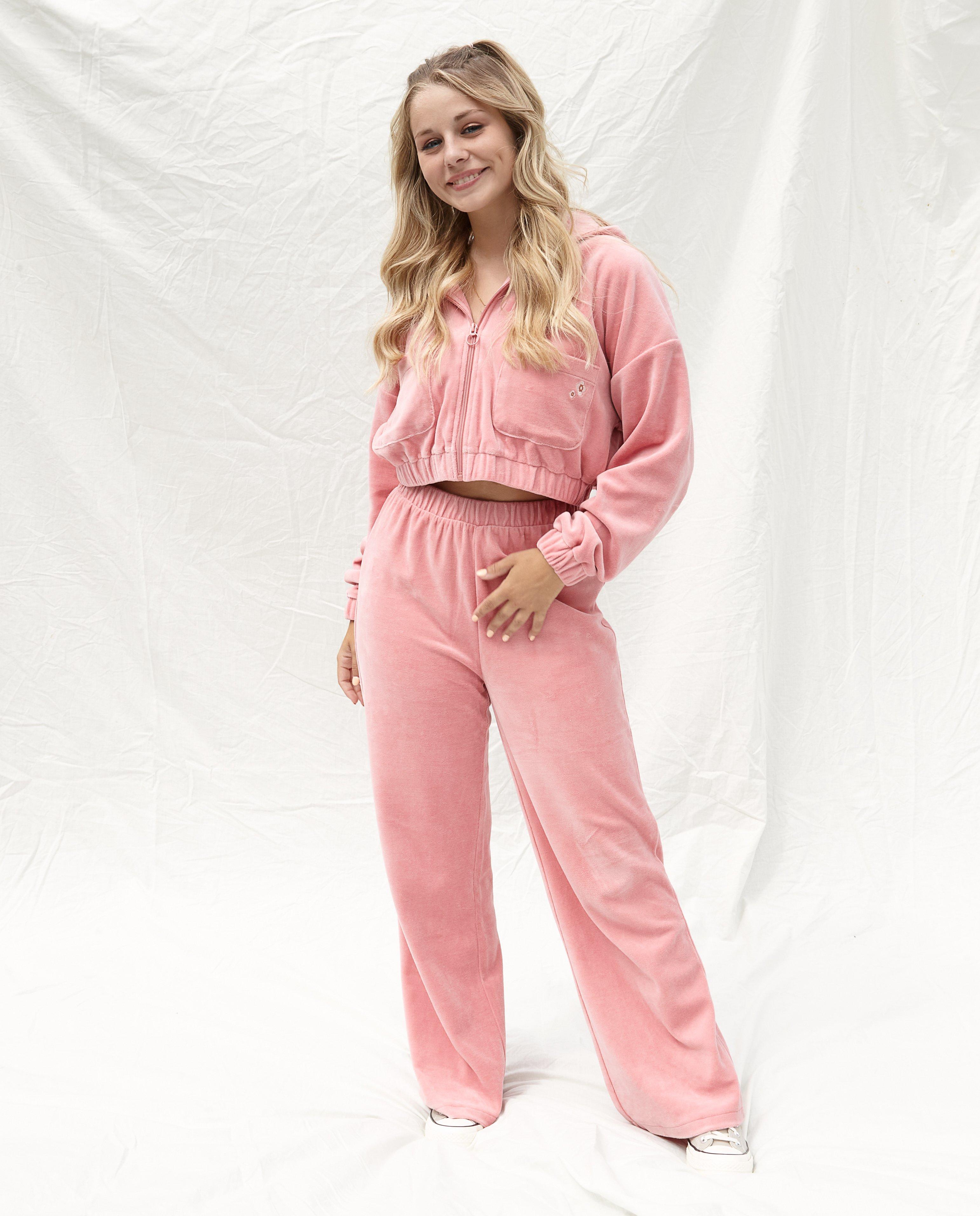 Roze broek van fluweel - null - Steffi Mercie