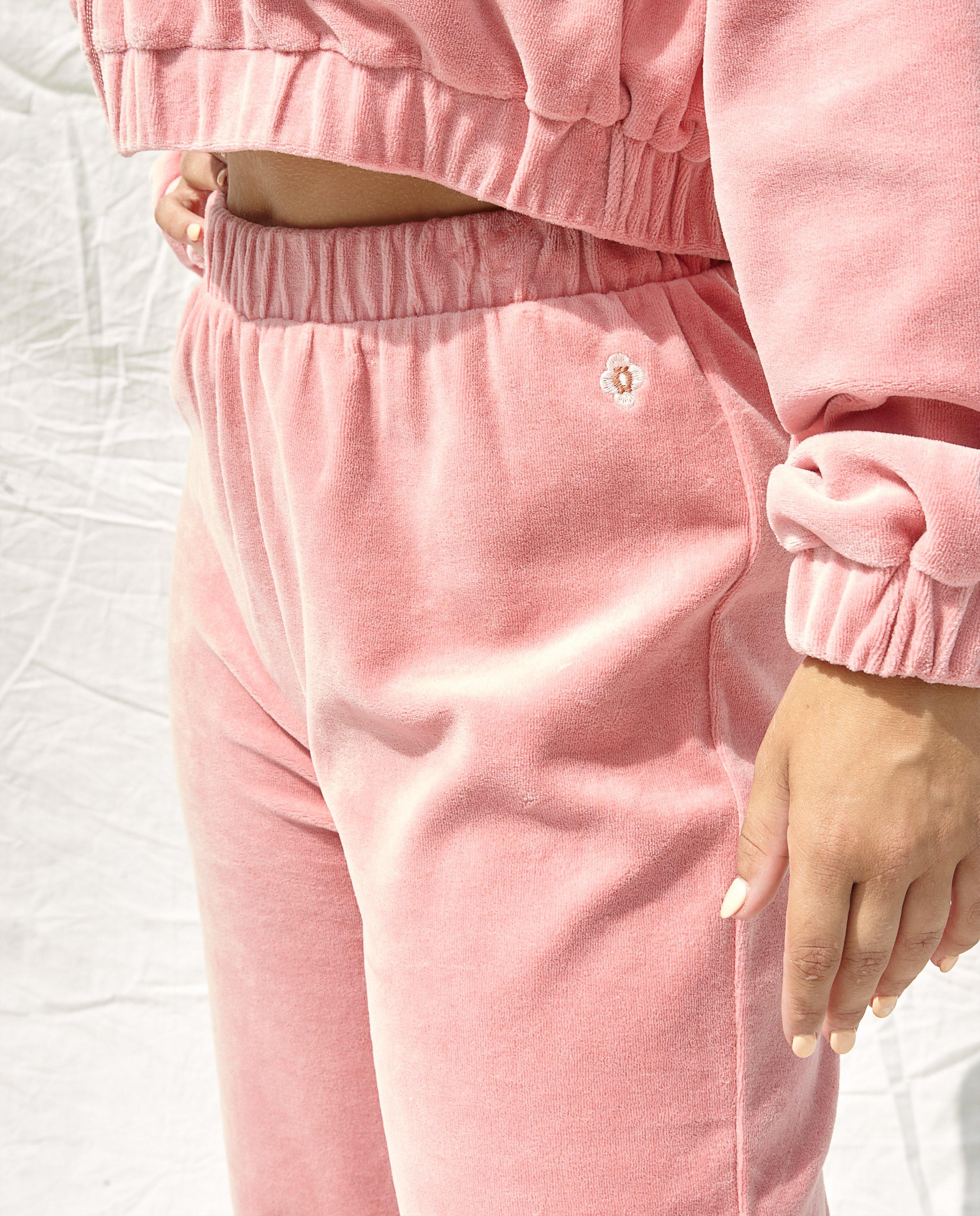 Leggings - Roze broek van fluweel