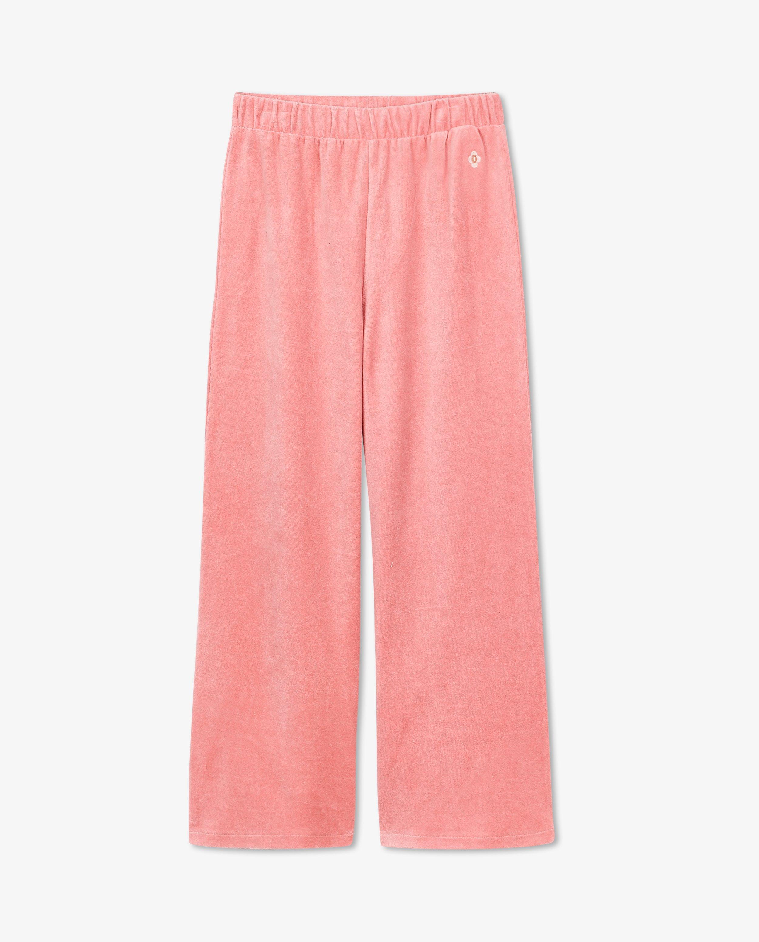 Leggings - Roze broek van fluweel