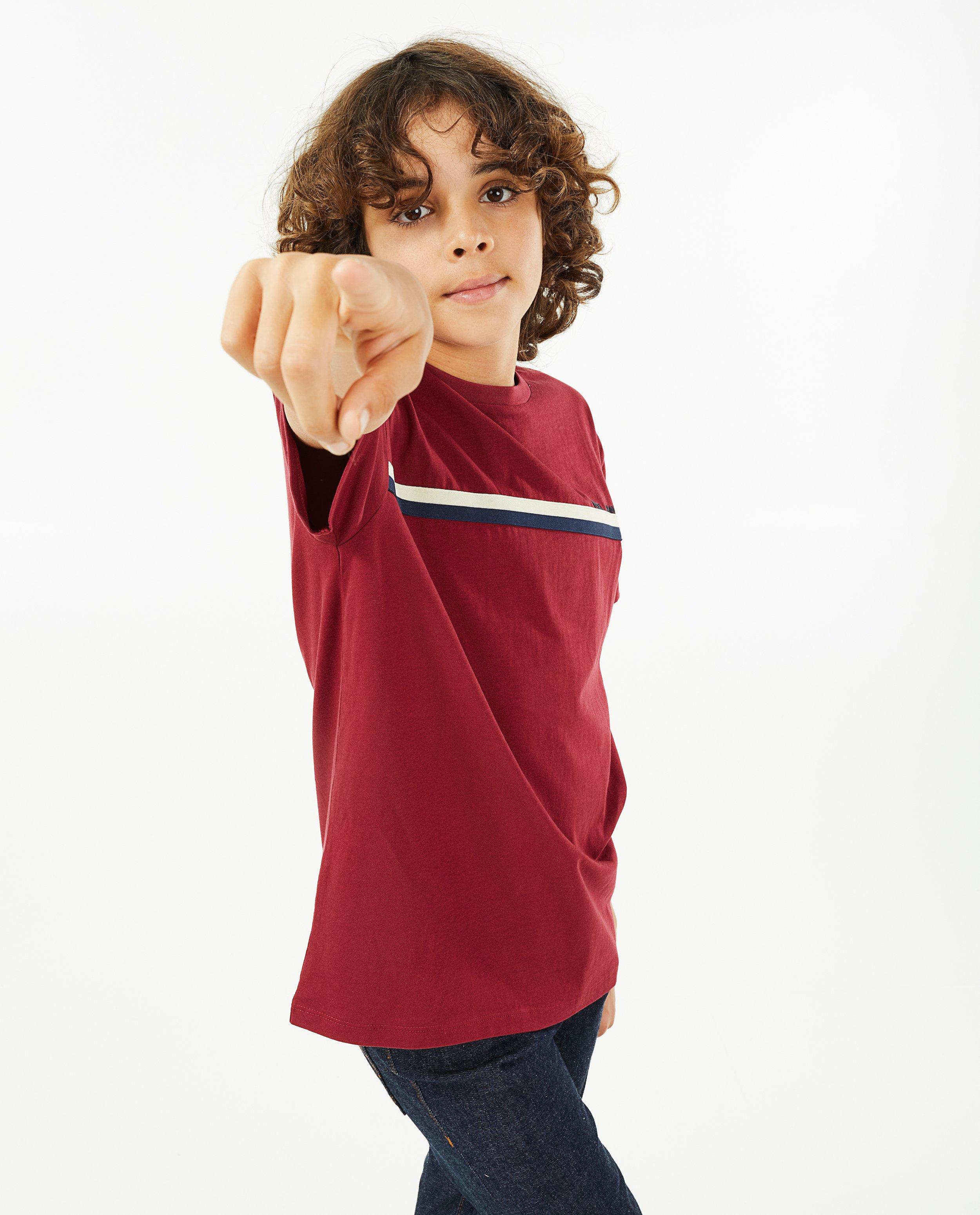 T-shirts - Rood T-shirt met strepen