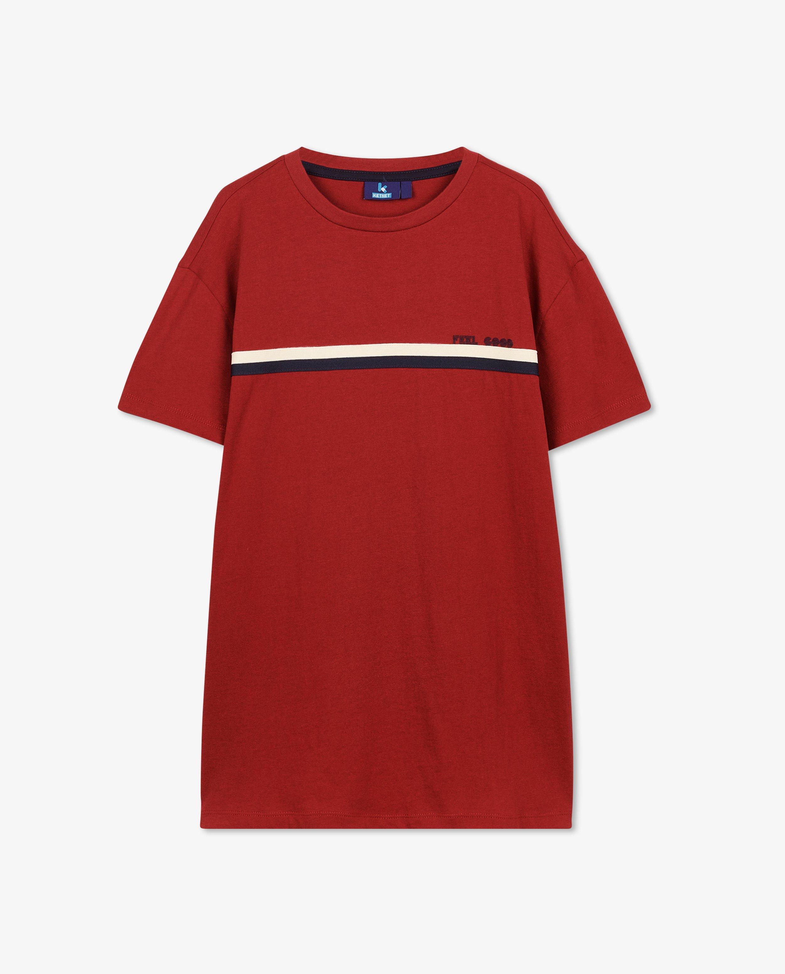 T-shirts - Rood T-shirt met strepen
