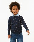 Sweaters - Donkerblauwe sweater met print