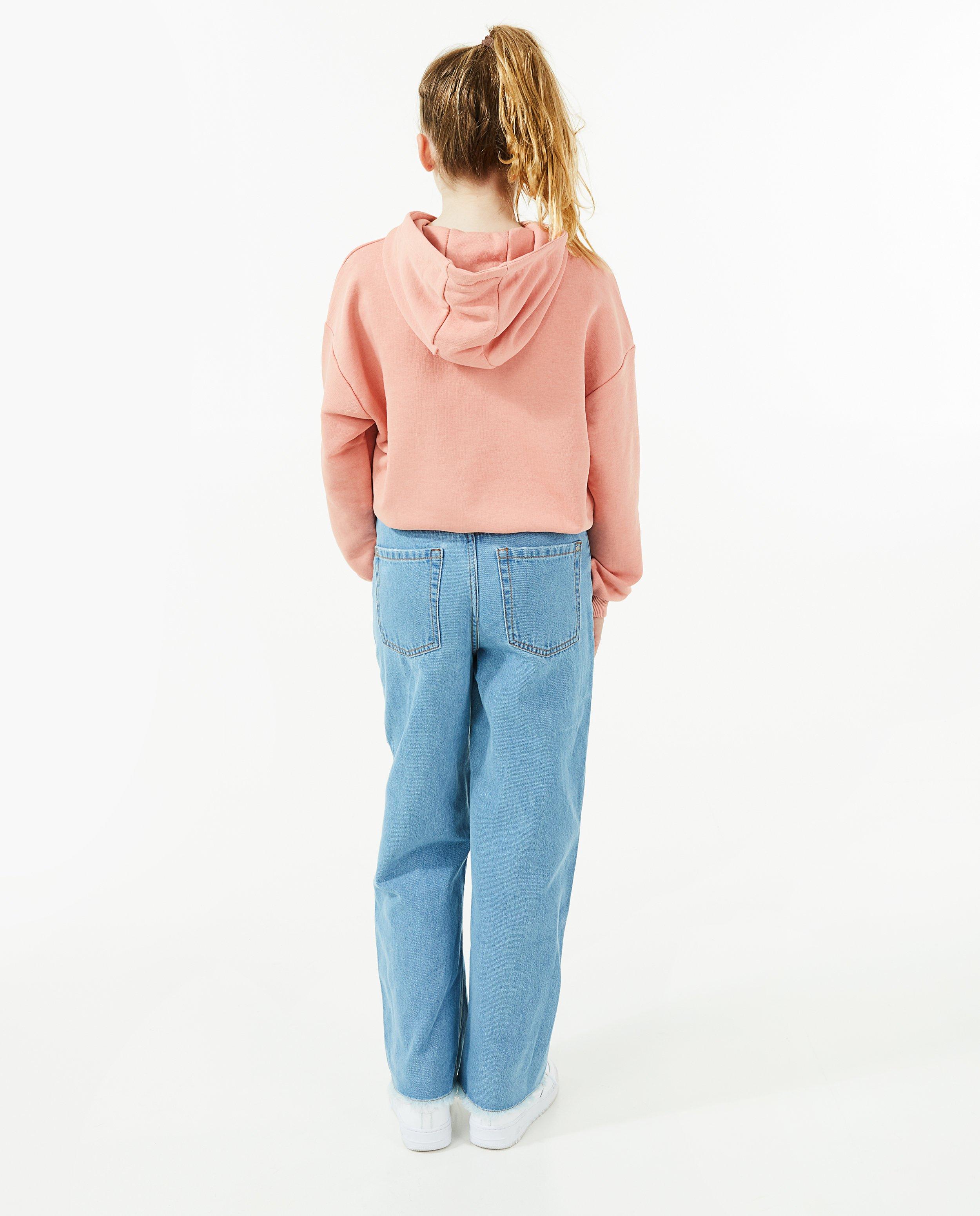 Sweaters - Donkerblauwe hoodie met opschrift
