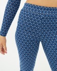 Pantalons - Leggings bleus à pattes d’éléphant, imprimé