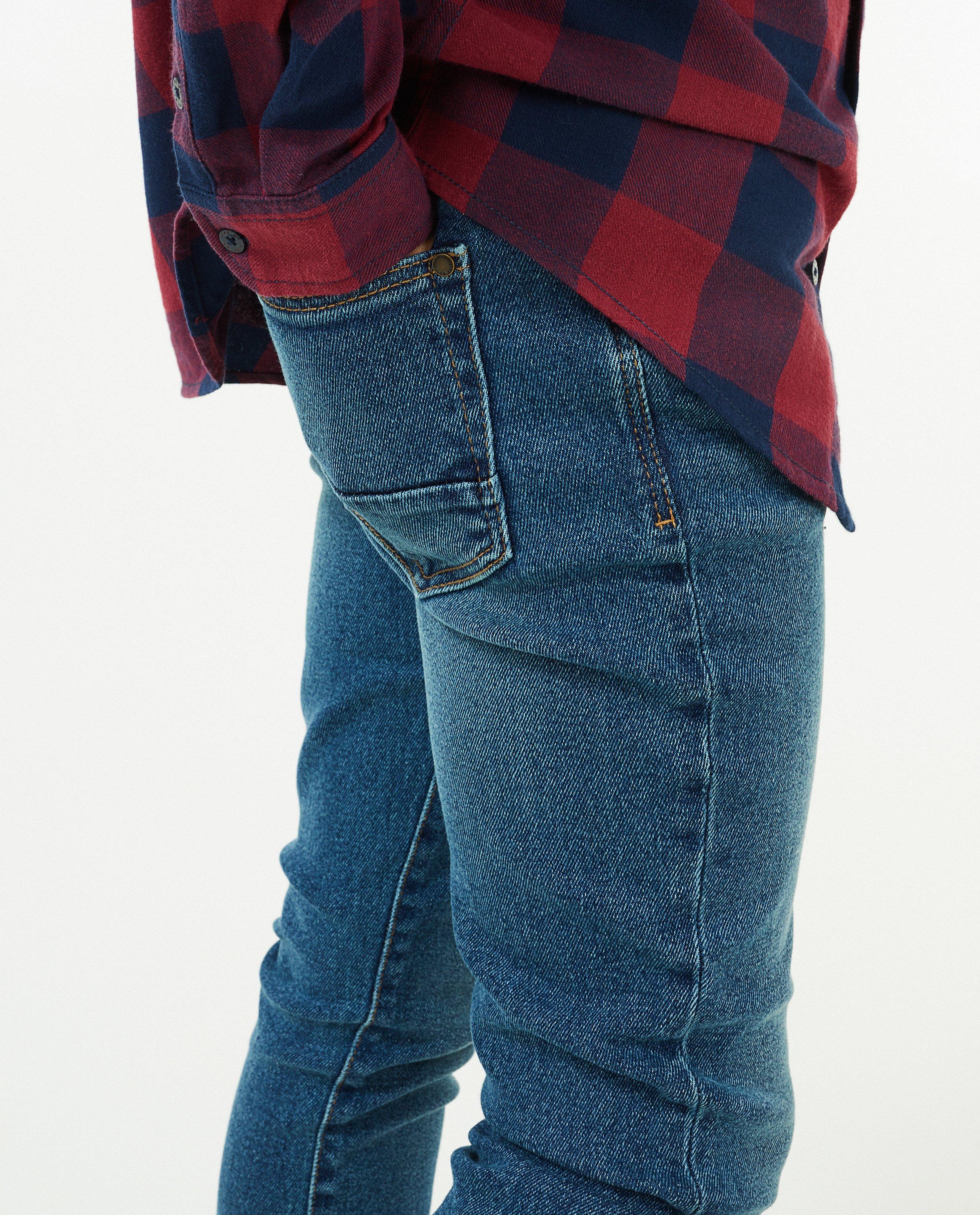 Jeans - Blauwe slim jeans, 7-14 jaar