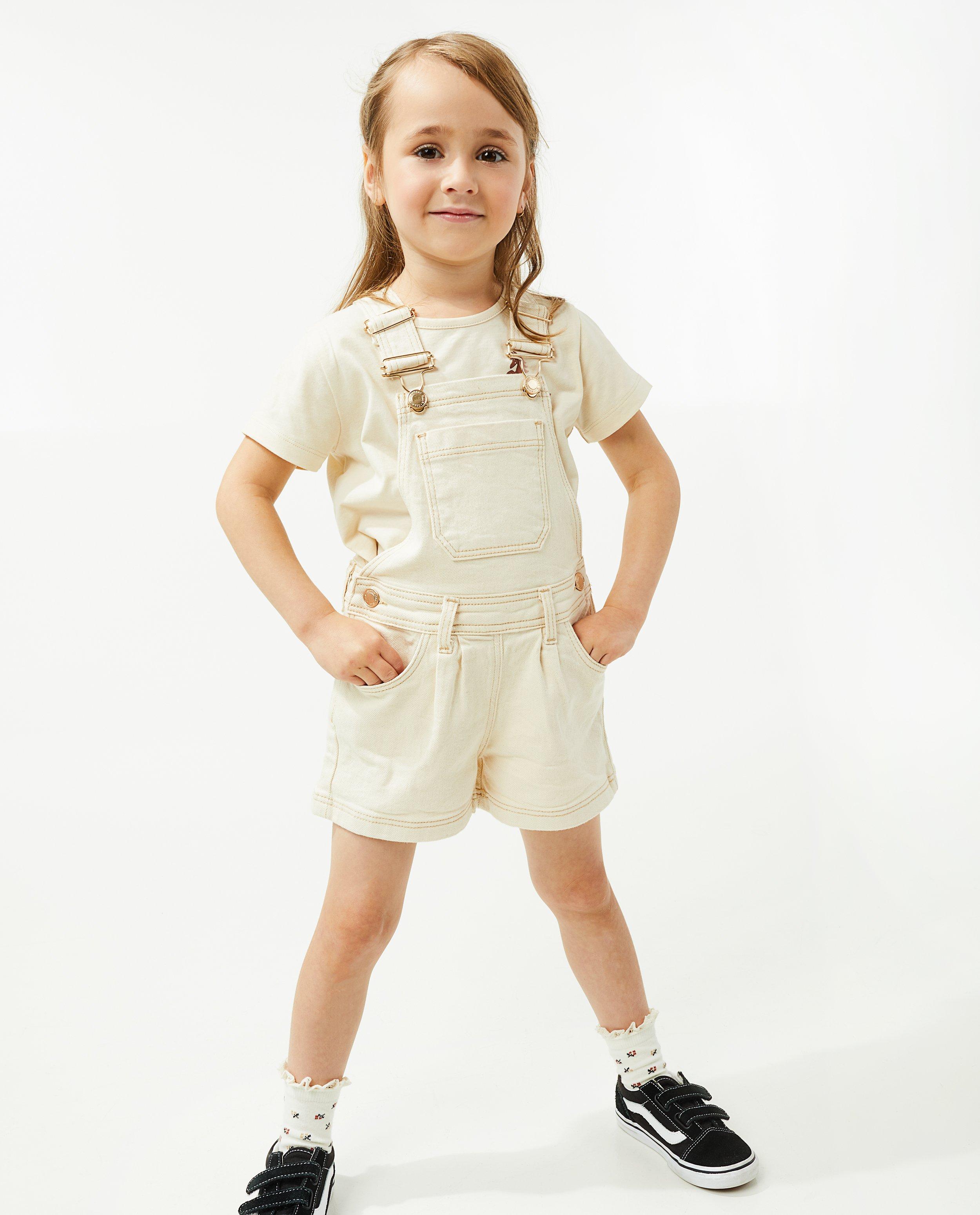 Ecru salopette met borstzak - Product Detail - wit - afbeelding nummer 1