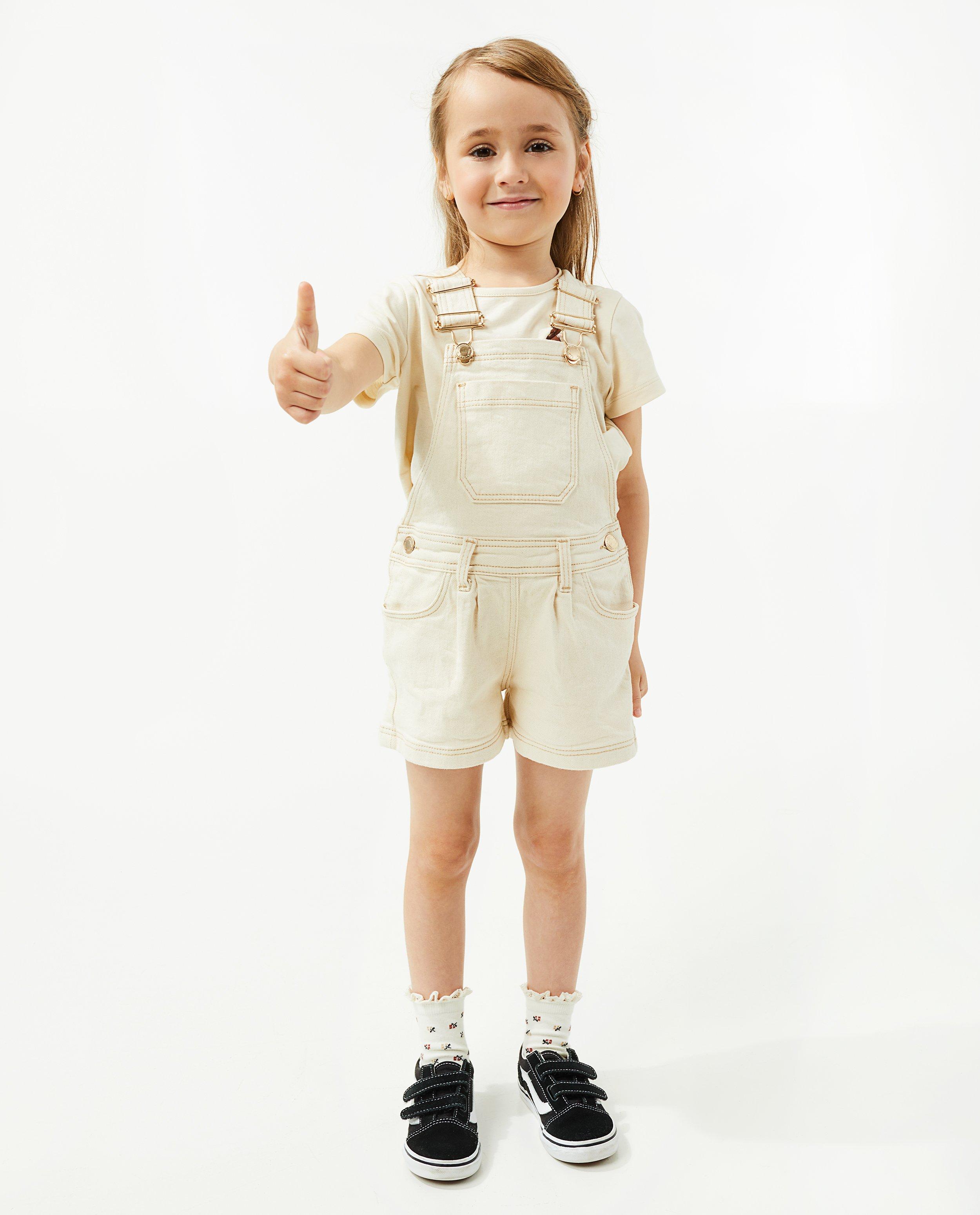 Ecru salopette met borstzak - Product Detail - wit - afbeelding nummer 2