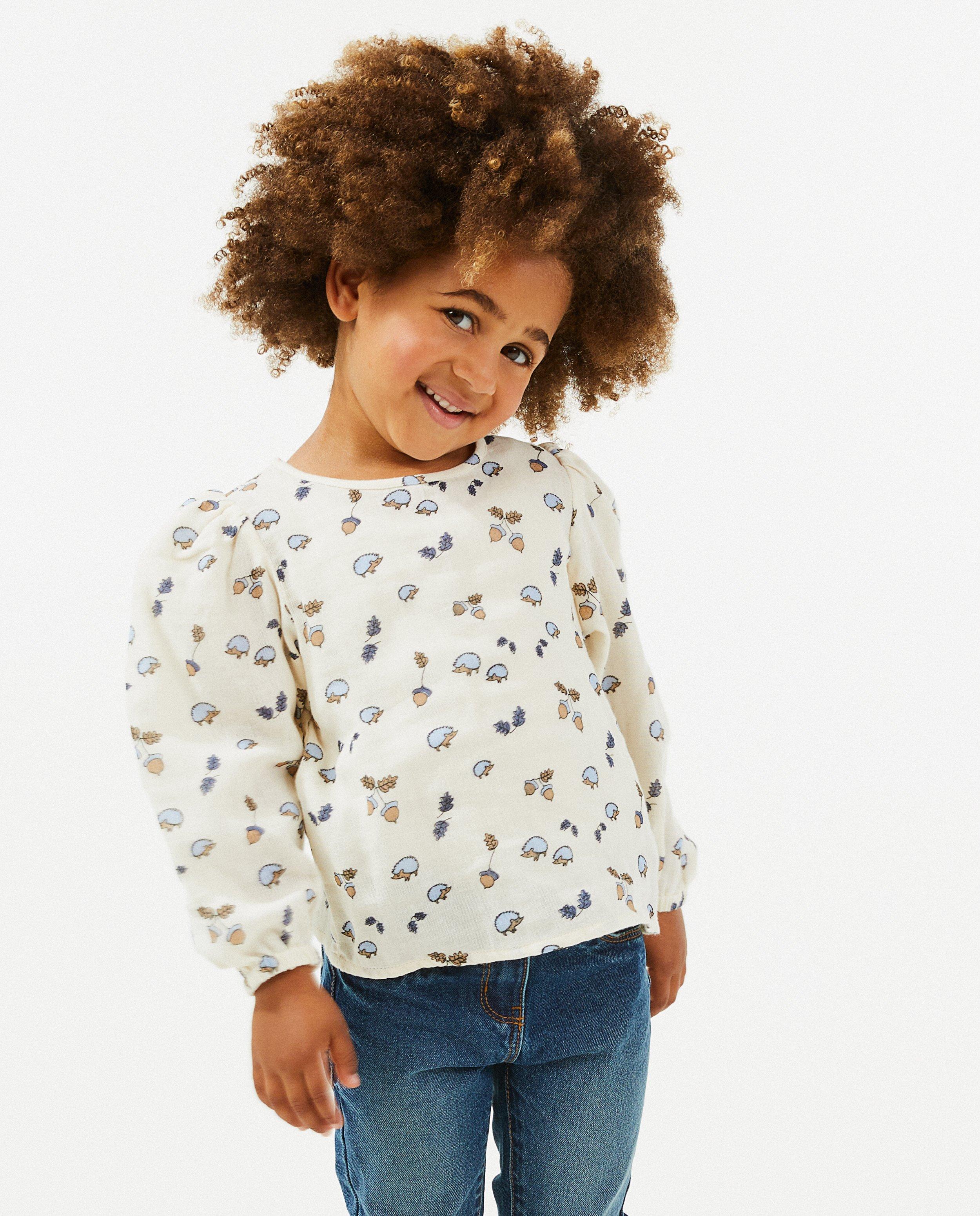 Hemden - Offwhite longsleeve met pofmouwen