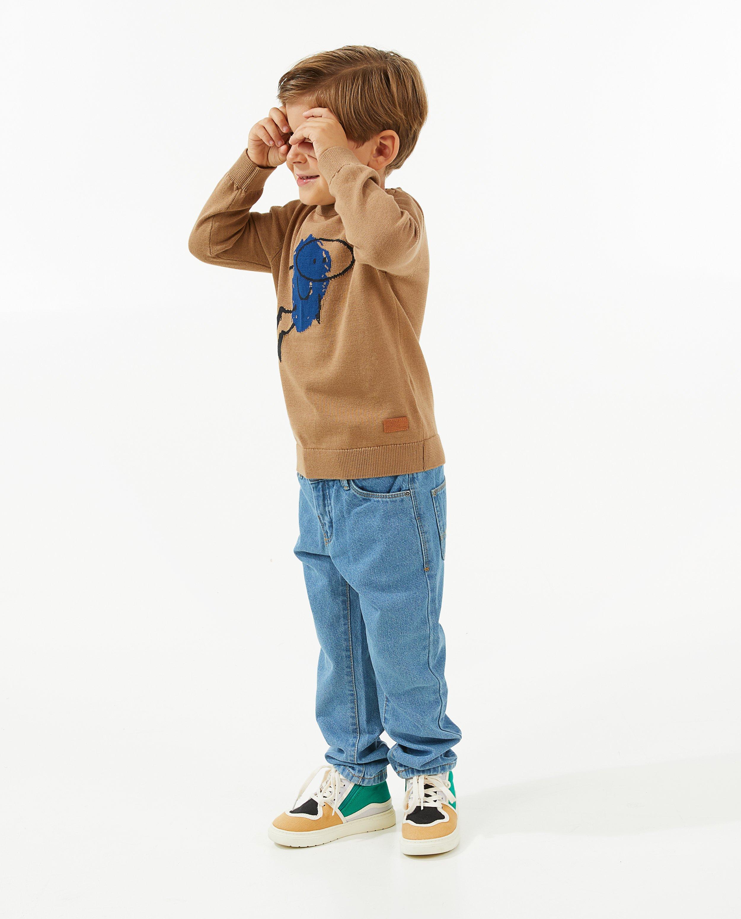 Blauwe jeans met baggy fit - null - Kidz Nation