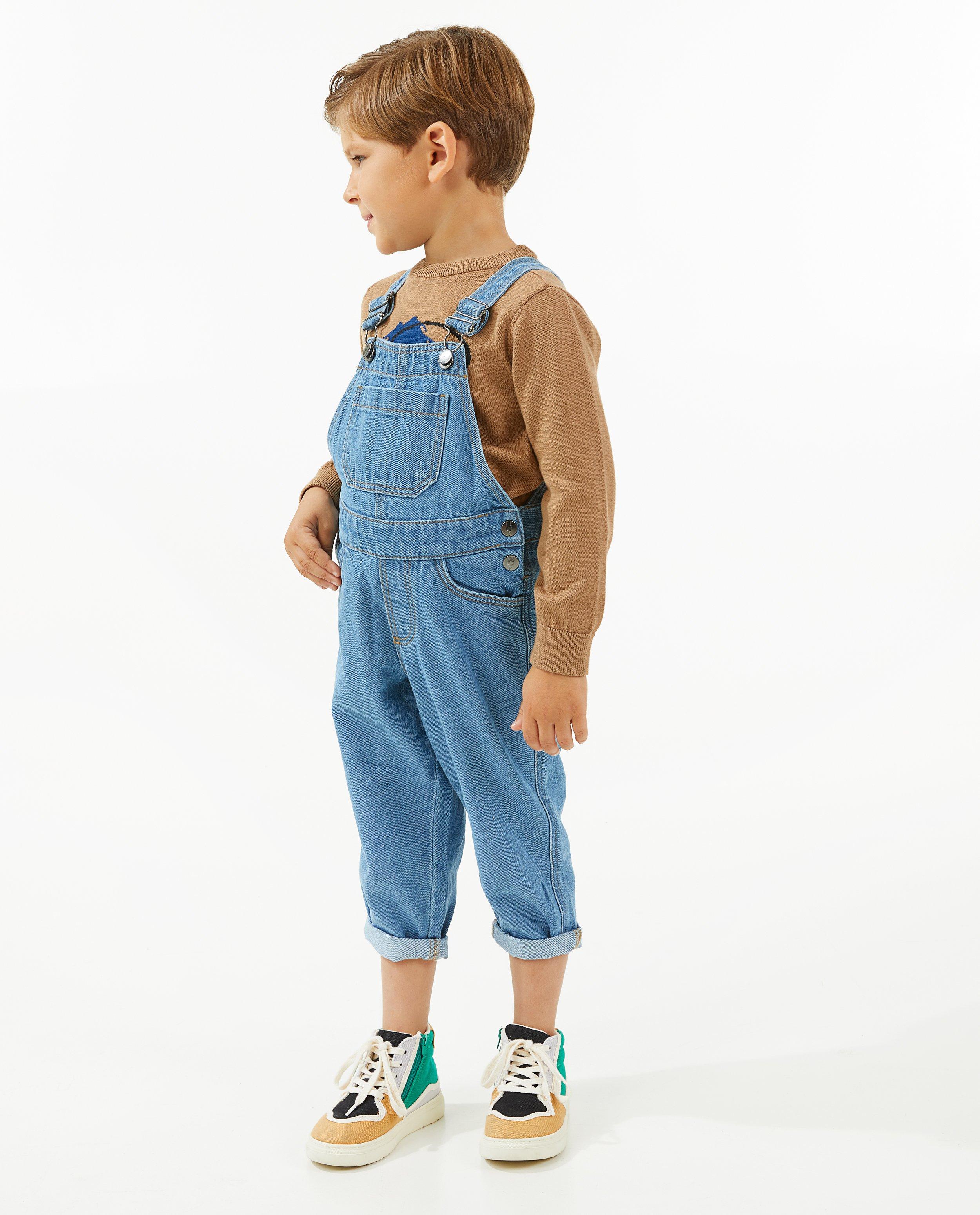 Blauwe jeanssalopette - null - Kidz Nation