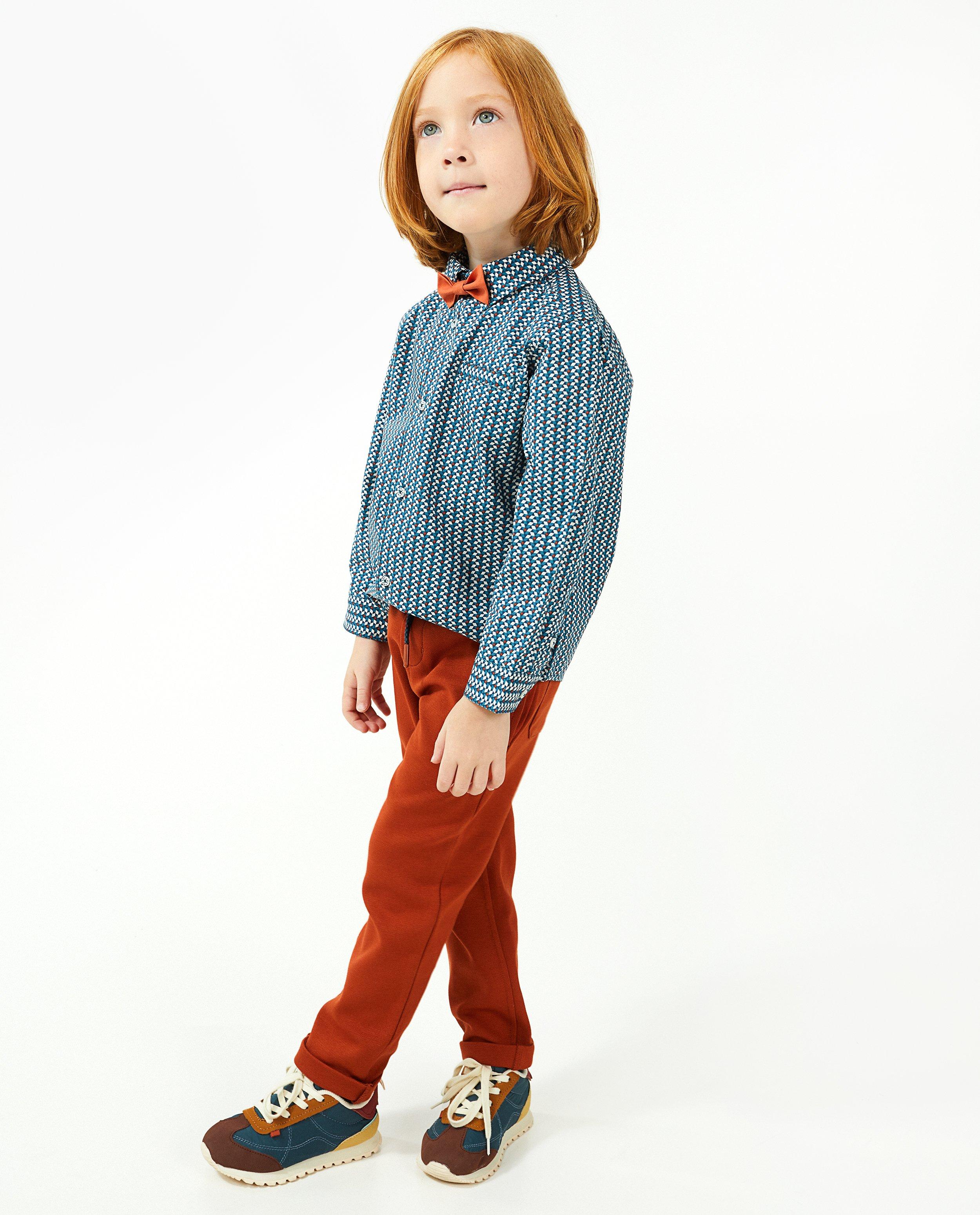 Blauw hemd met geometrische print - null - Maya