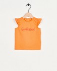 Oranje top met ruches - null - Cuddles and Smiles