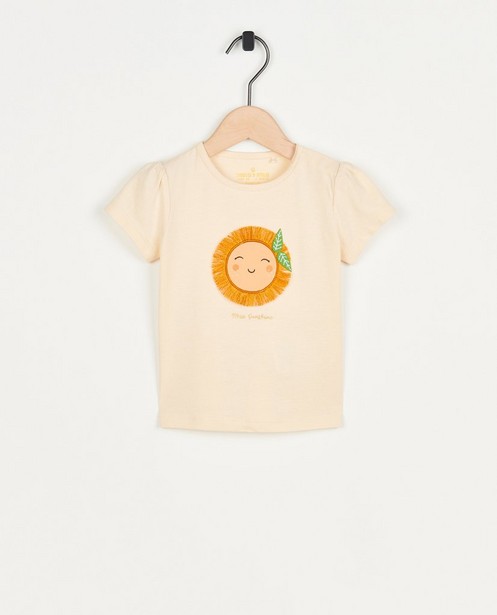 Ecru T-shirt met print - null - Cuddles and Smiles