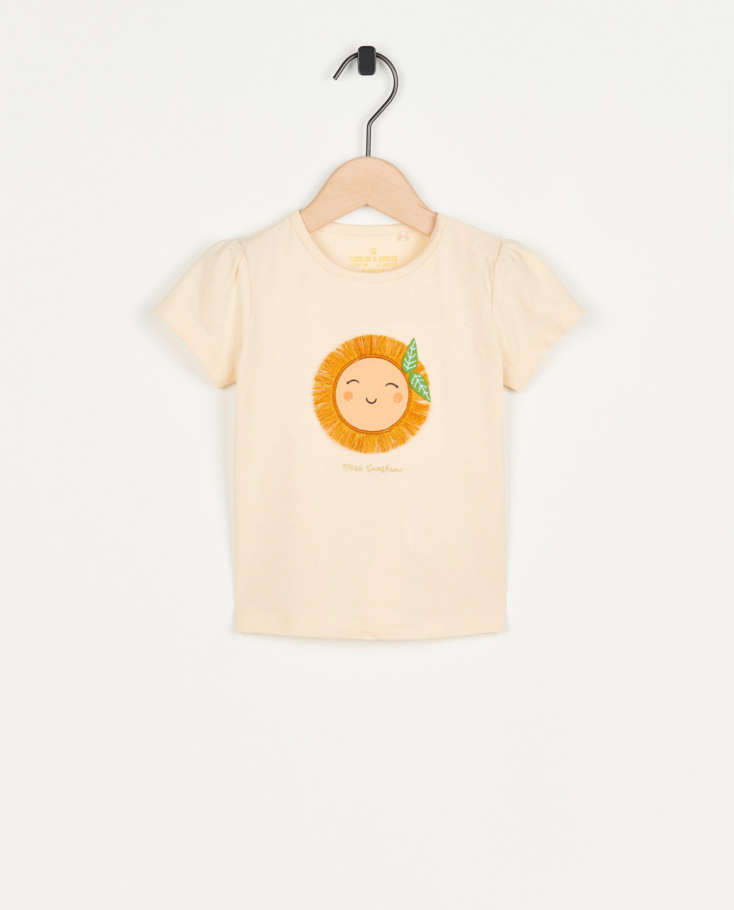 Ecru T-shirt met print - null - Cuddles and Smiles