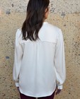 Hemden - Ecru blouse met structuur