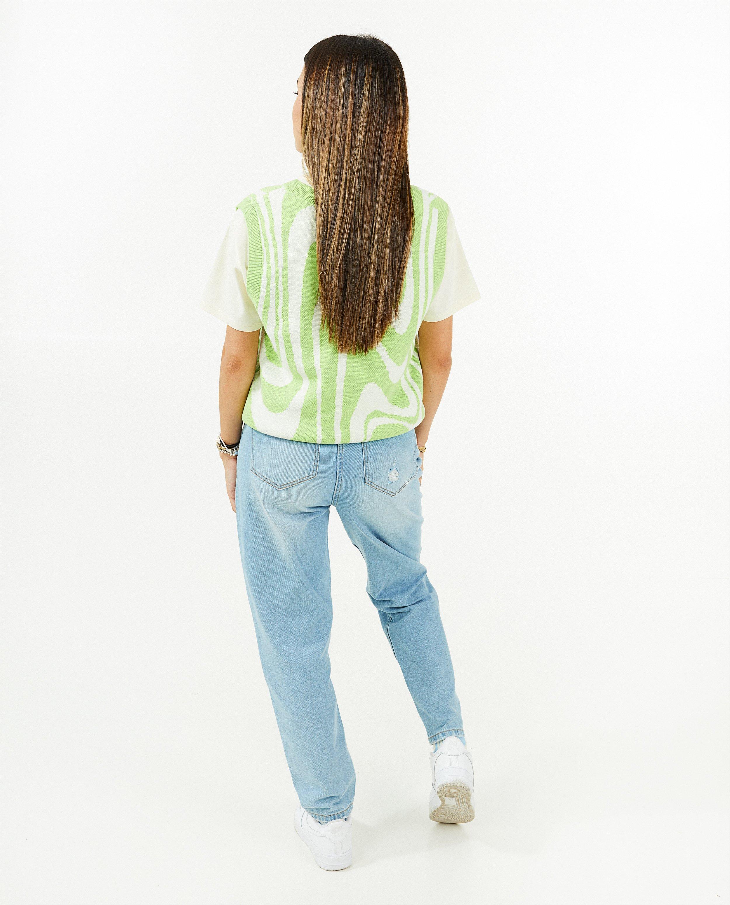Cardigan - Groene cardigan zonder mouwen
