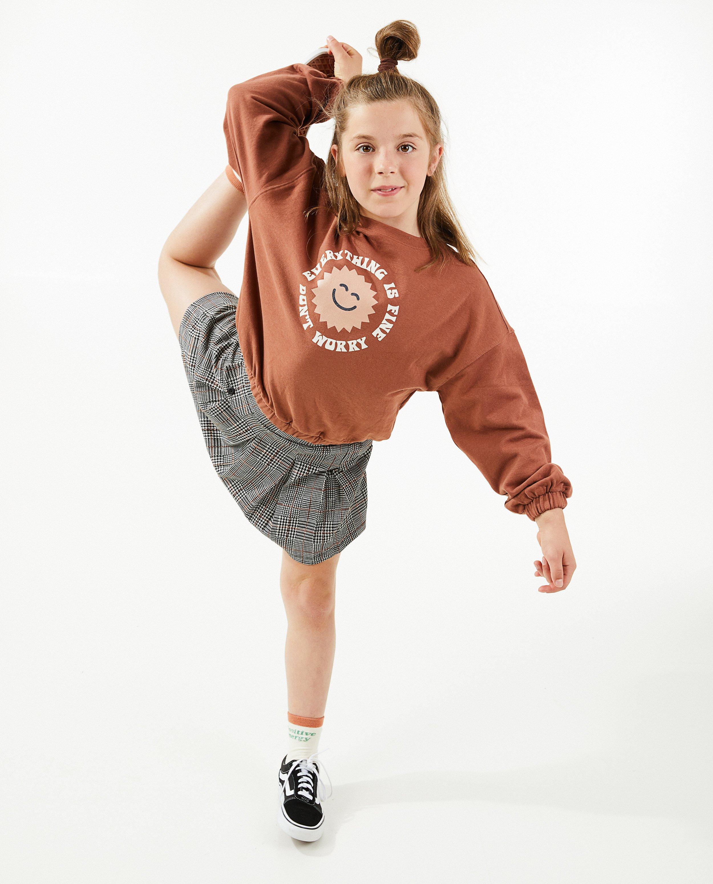 Roze sweater met glitterprint - null - Fish & Chips