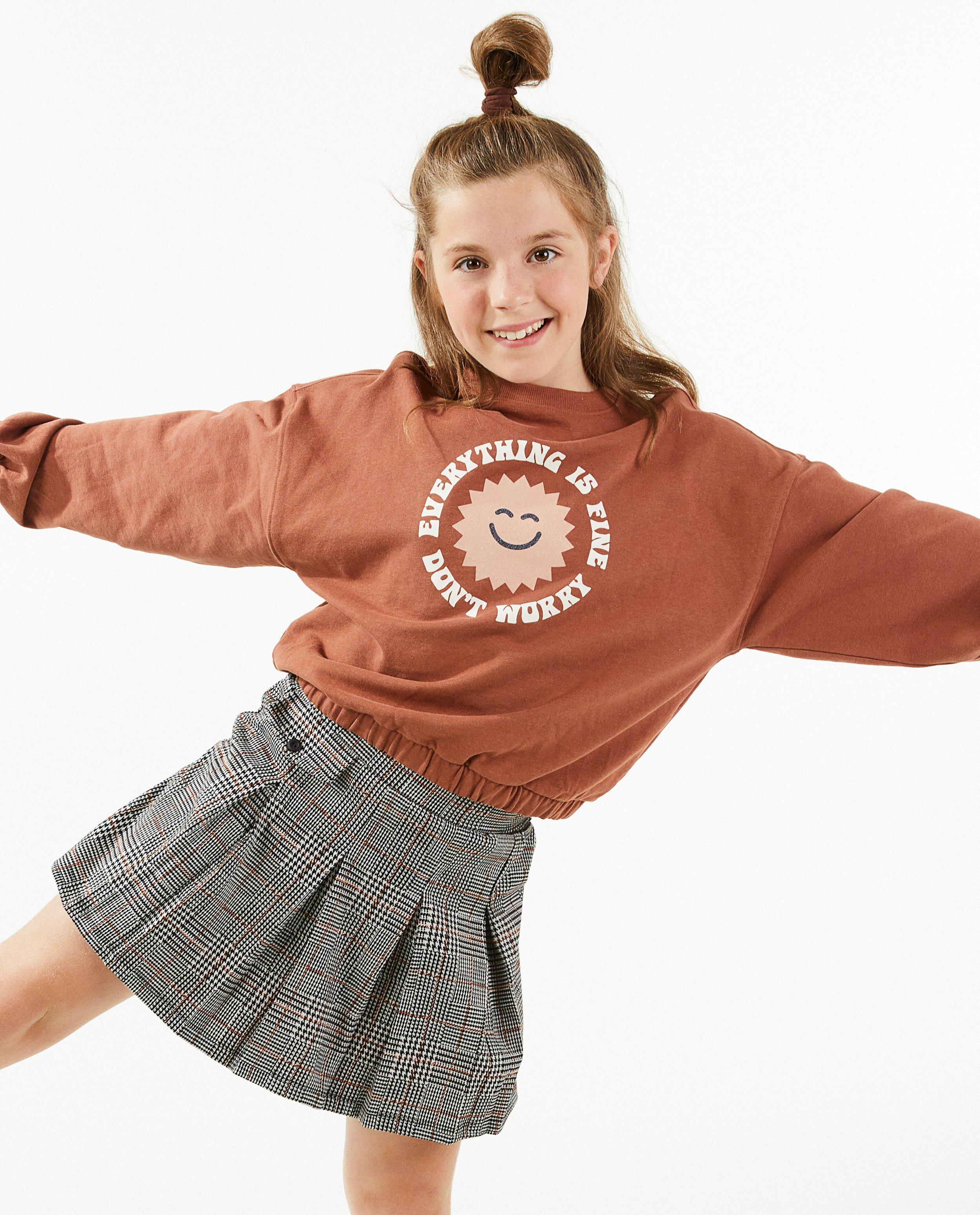 Sweaters - Witte sweater met glitterprint