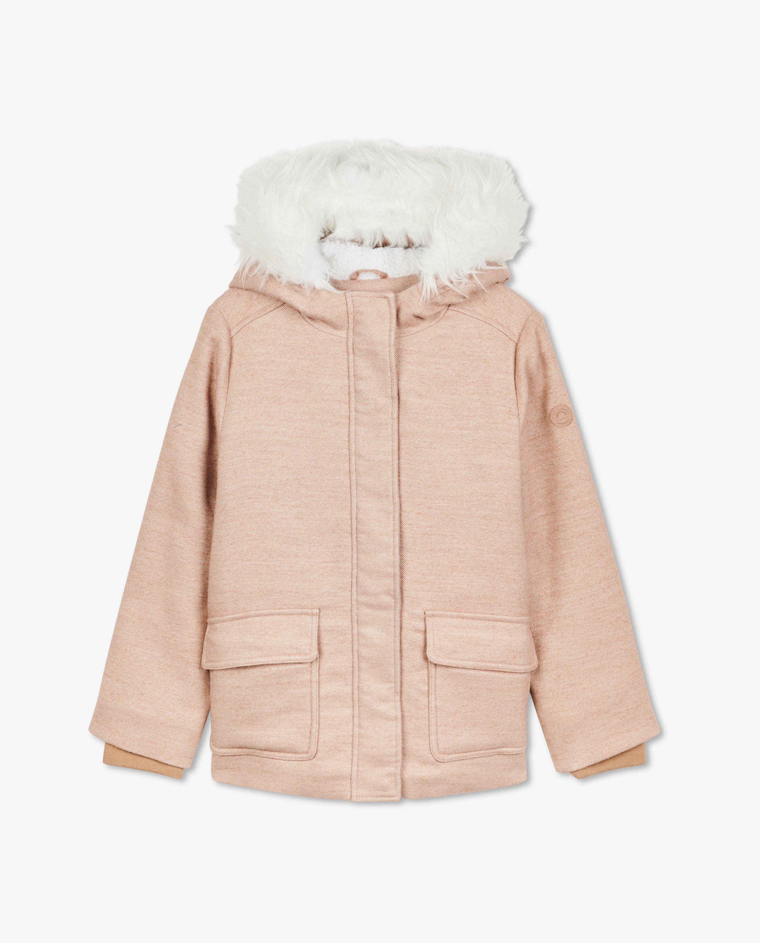 Beige jas met faux fur - null - Fish & Chips