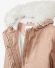 Manteaux d'hiver - Manteau beige avec de la fausse fourrure
