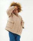 Winterjassen - Wollen jas met faux fur-kraag