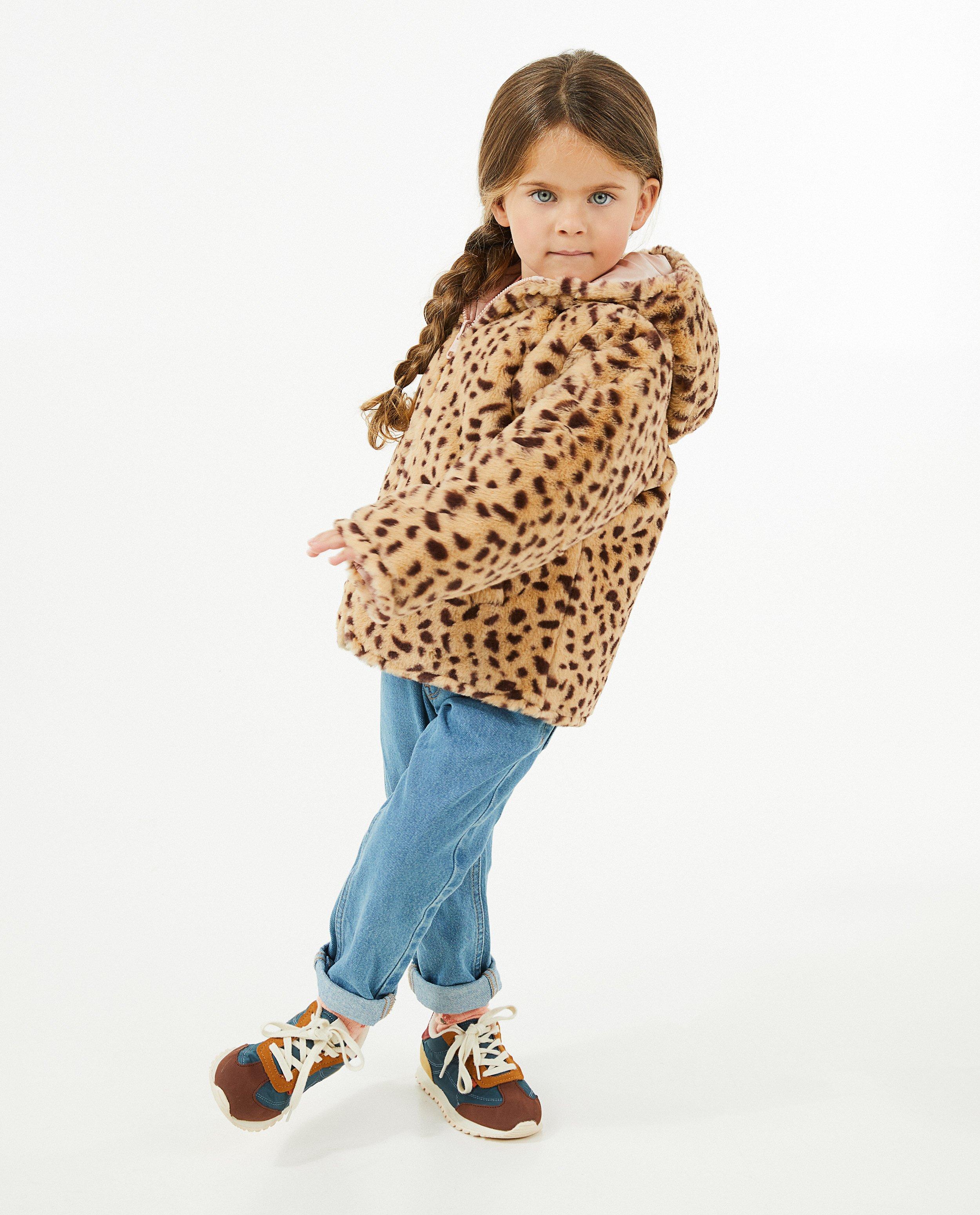 Teddys - Veste en fausse fourrure rose réversible