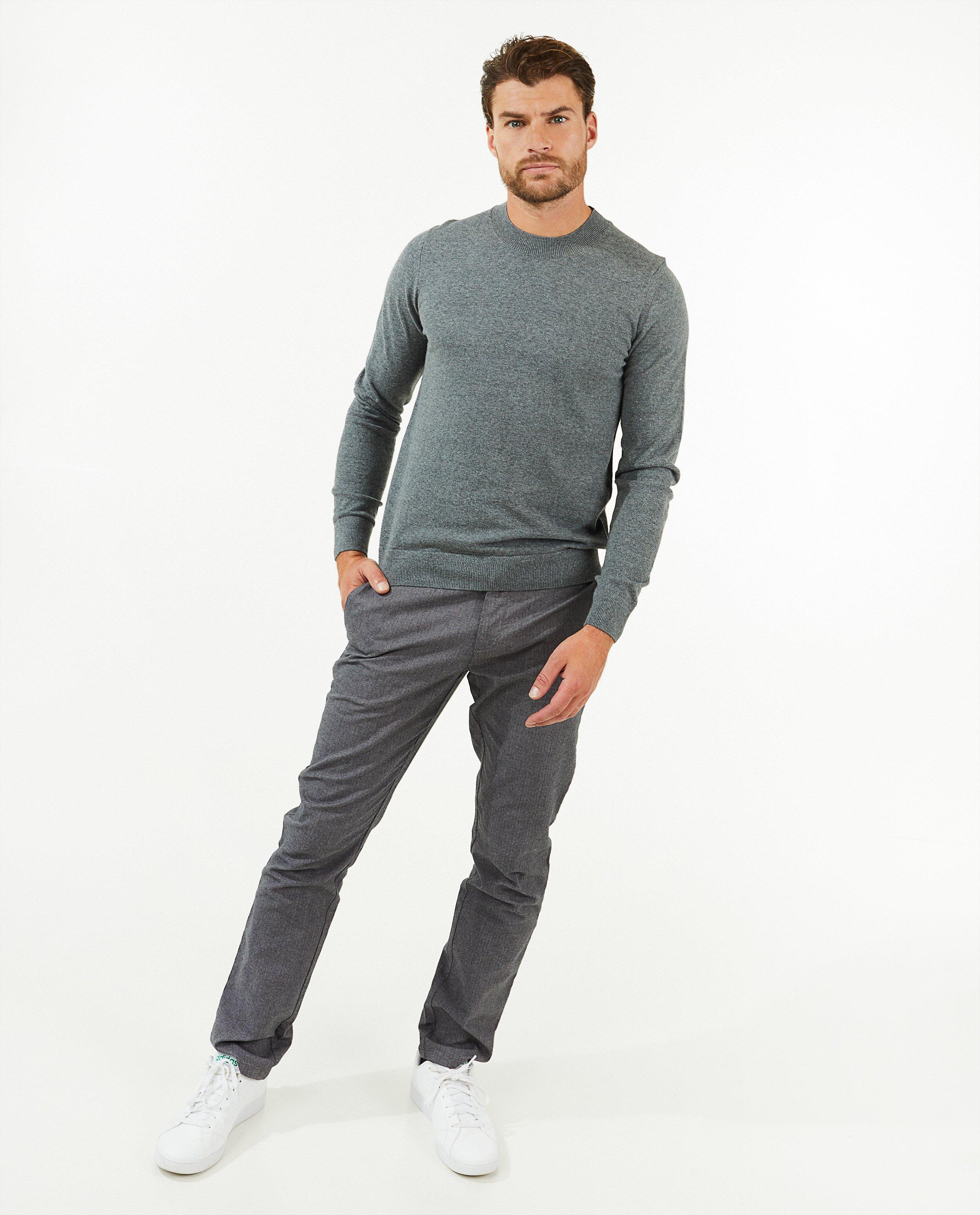 Grijze broek, chino slim fit - null - Iveo