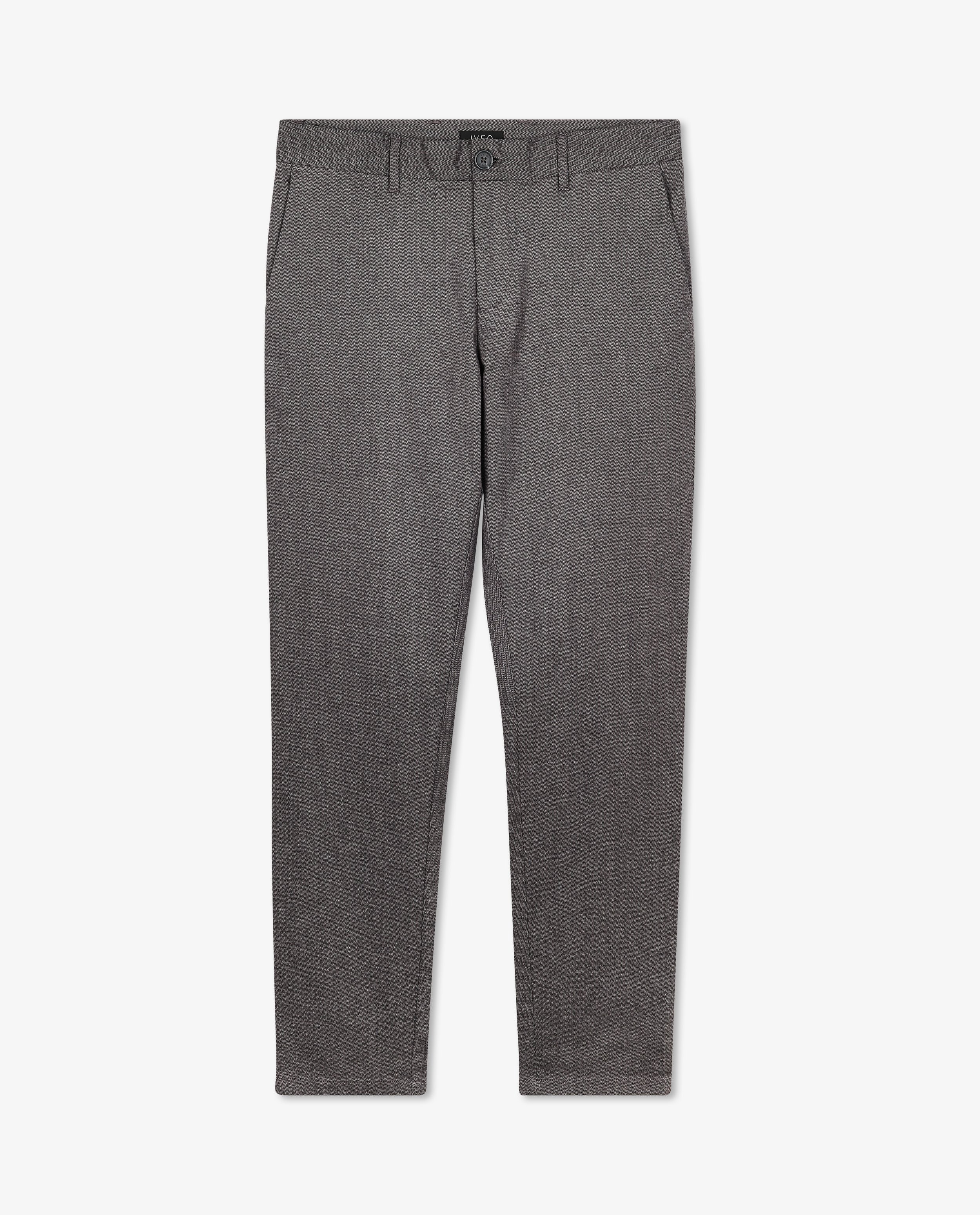 Pantalons - Pantalon gris, chino coupe slim