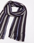 Breigoed - Blauwe sjaal met strepen
