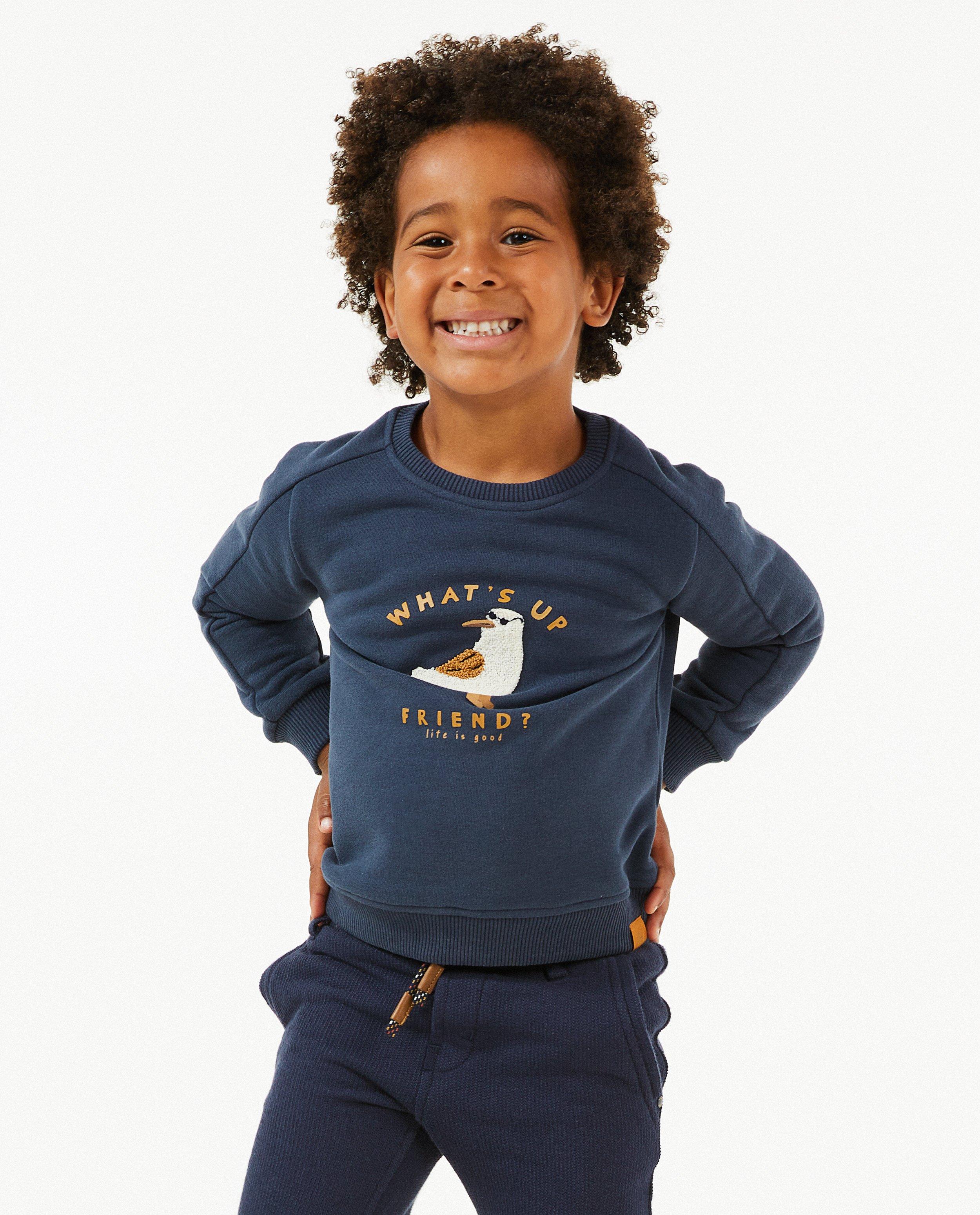 Sweats - Sweat bleu à imprimé