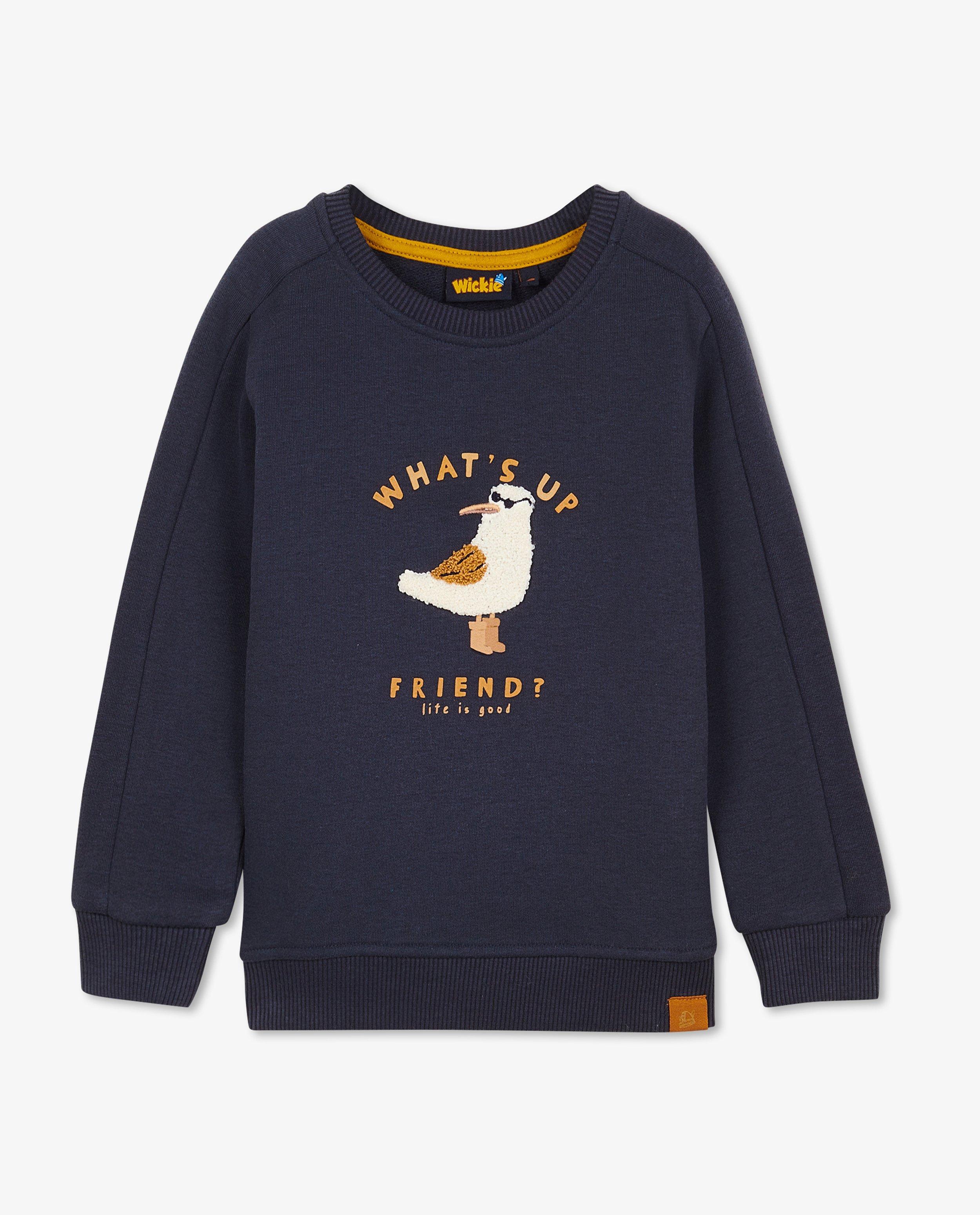 Sweats - Sweat bleu à imprimé
