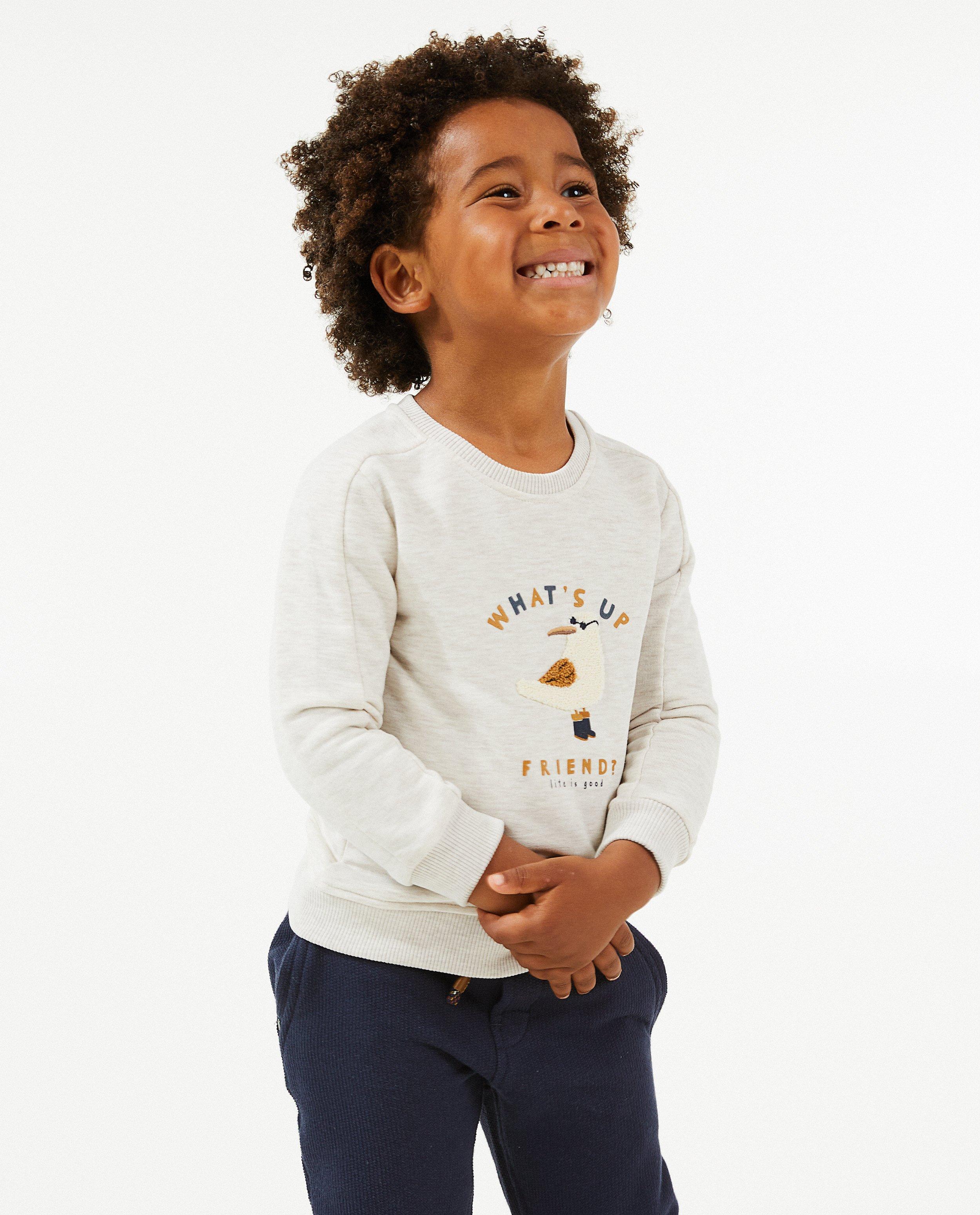 Sweats - Sweat bleu à imprimé