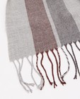 Breigoed - Grijze sjaal met strepen