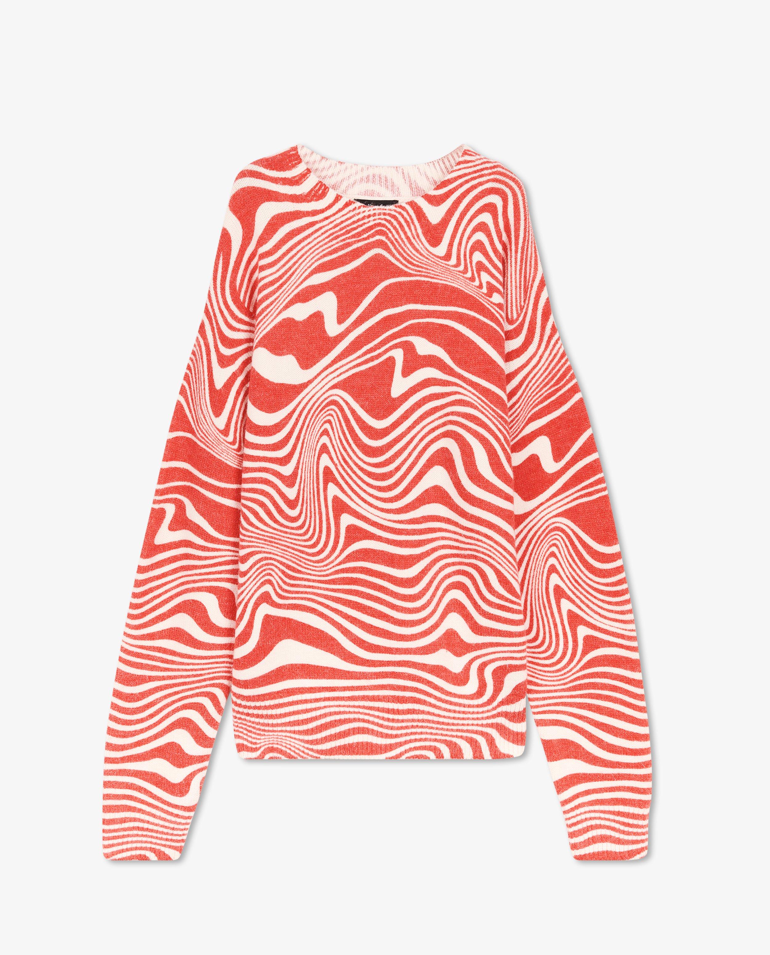 Truien - Wollen trui met swirlprint
