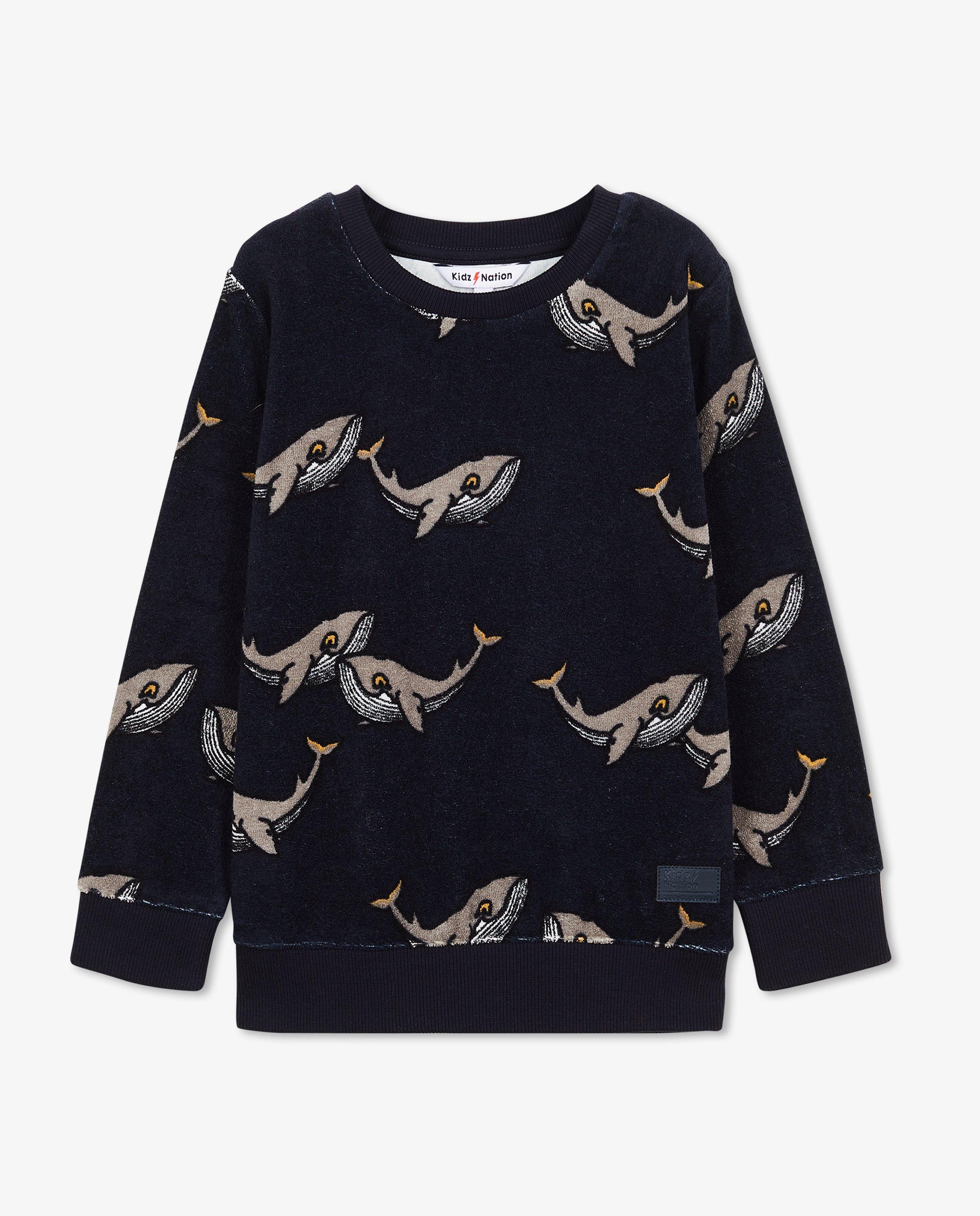 Sweats - Sweat en éponge avec un imprimé de baleine