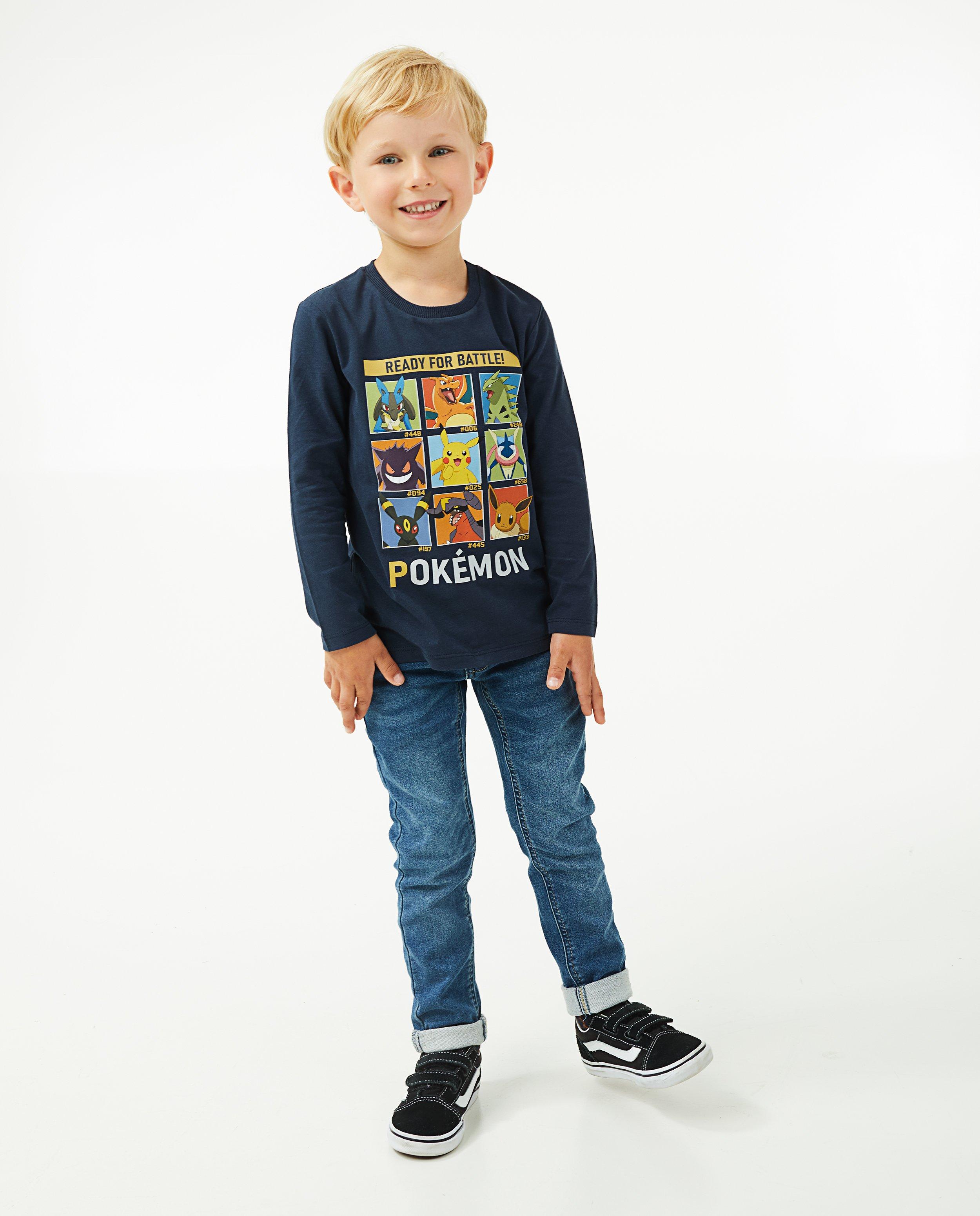 Blauwe longsleeve met Pokémonprint - null - Pokemon