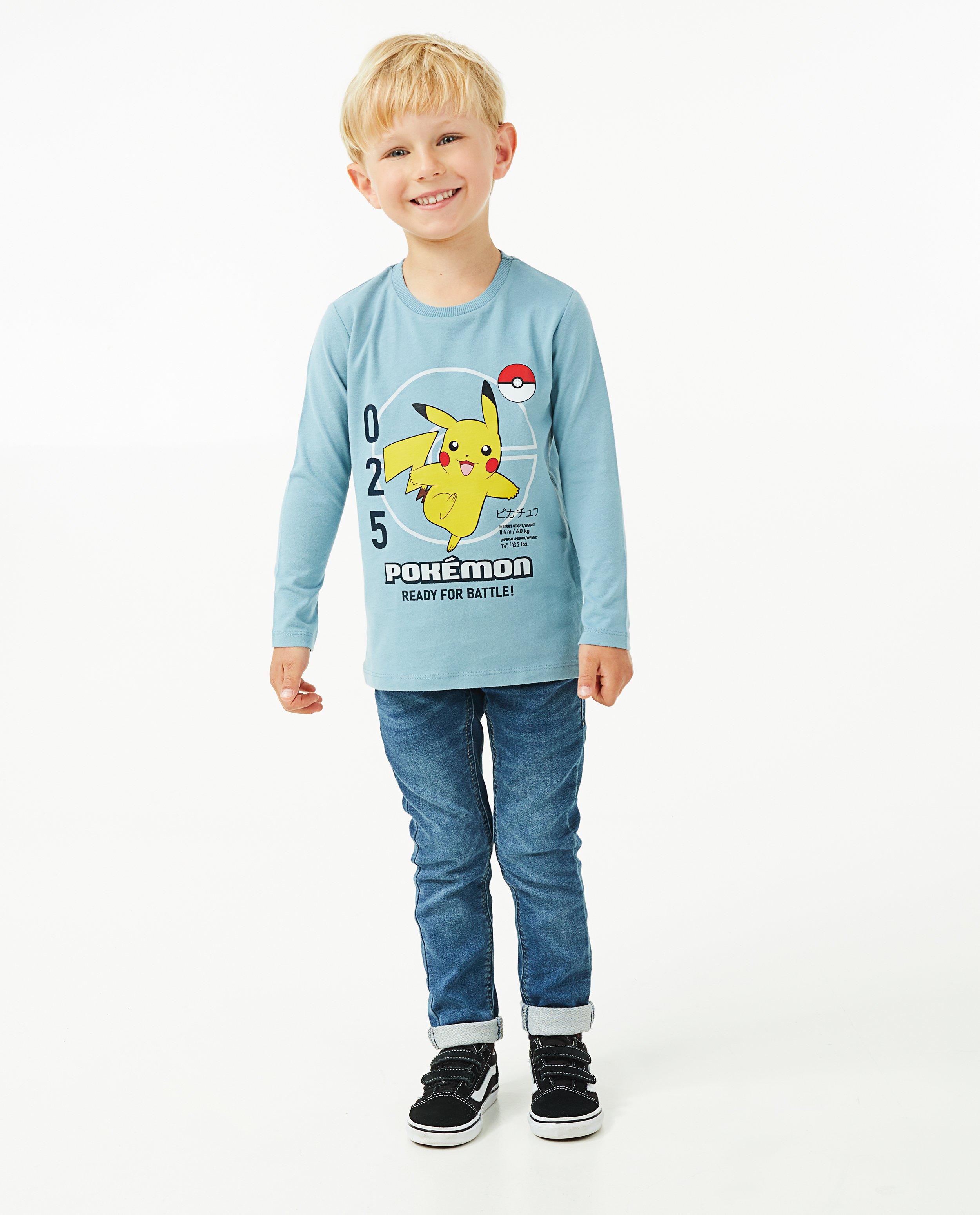 Blauwe longsleeve met Pokémonprint - null - Pokemon