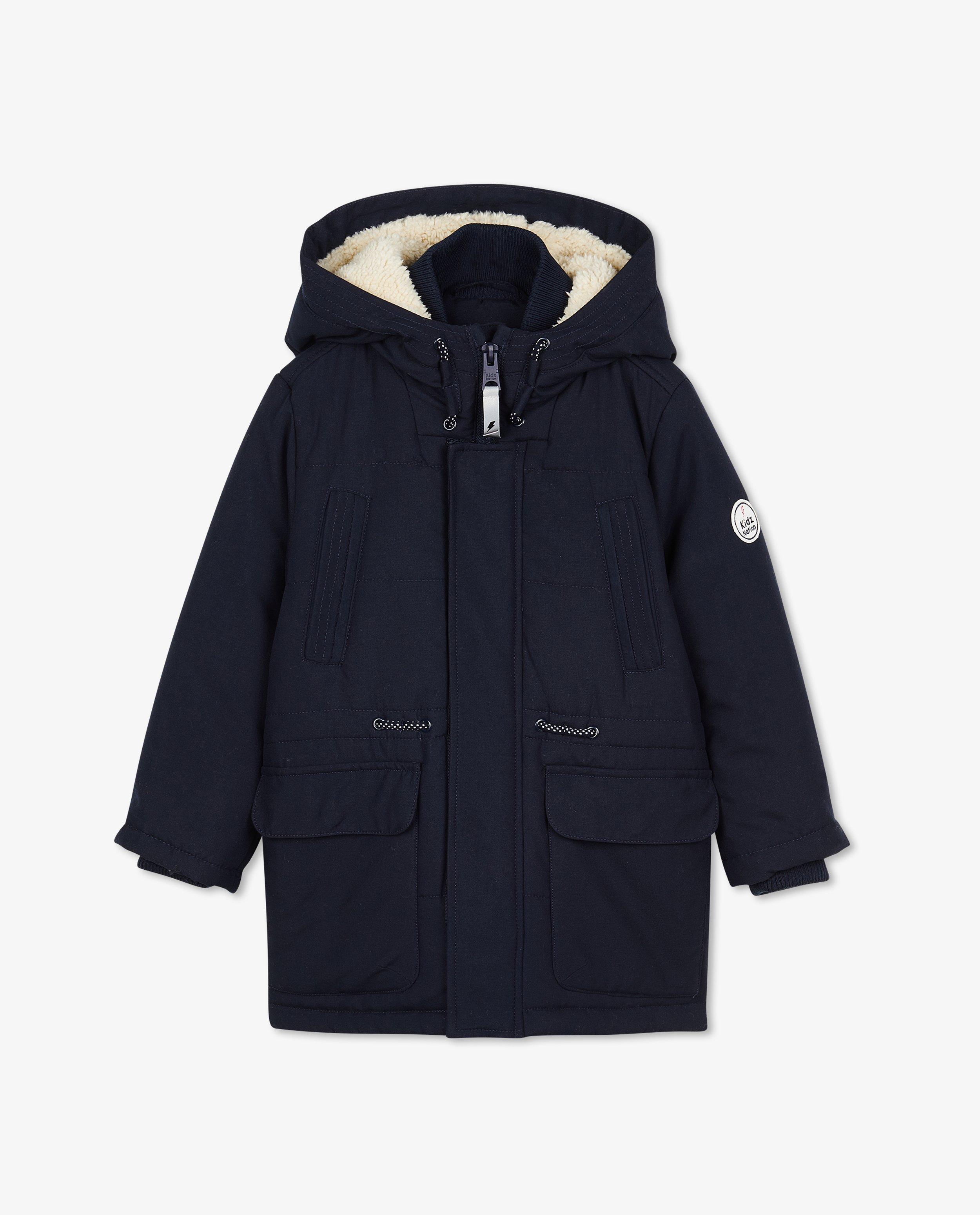 Parka's - Blauwe winterparka met zakken