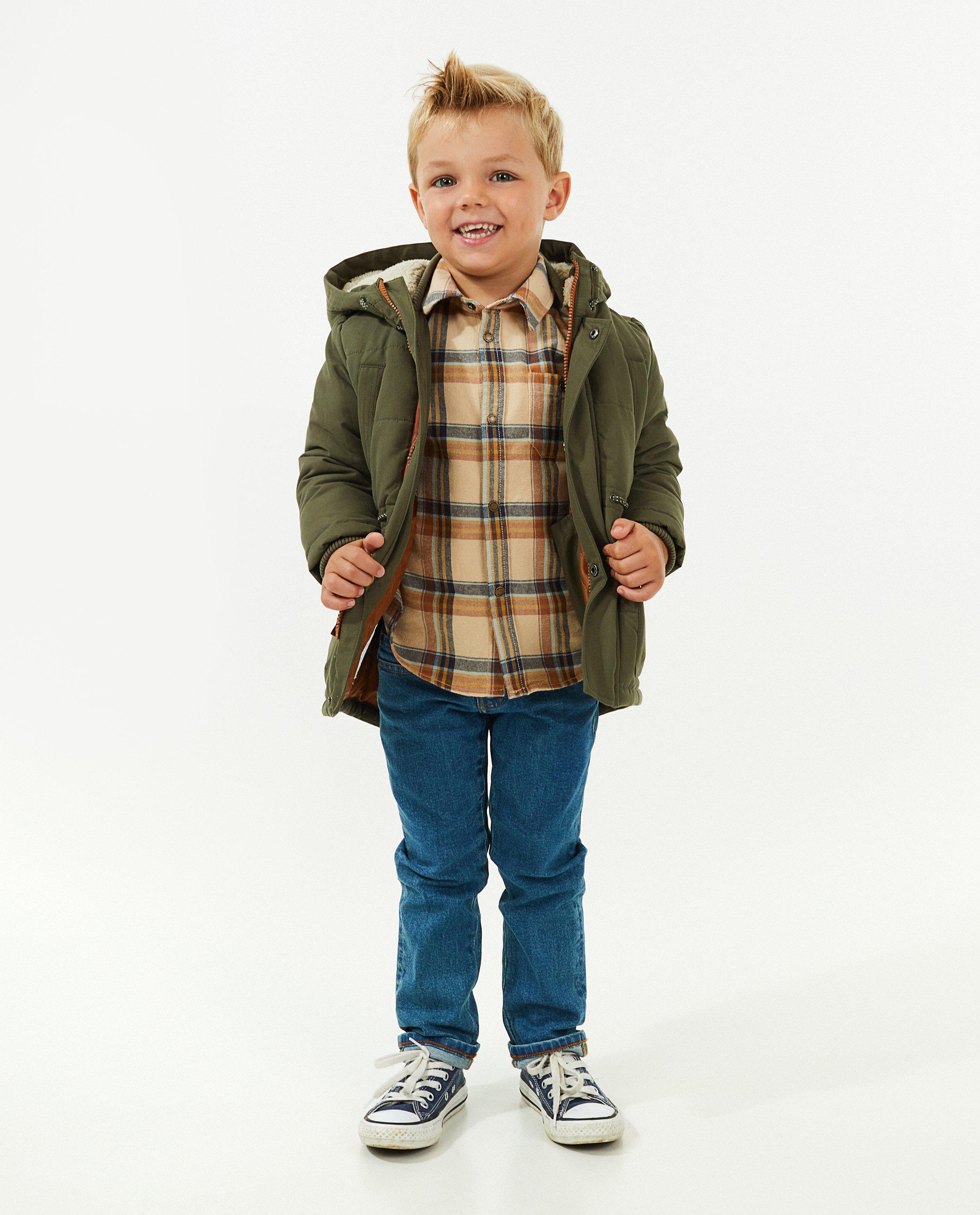 Parka's - Blauwe winterparka met zakken