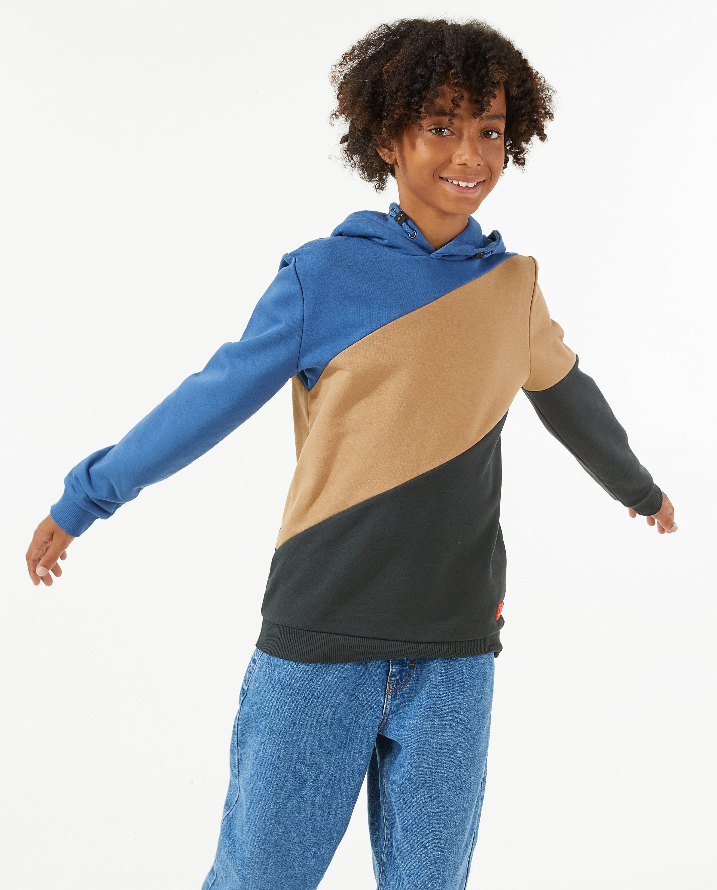 Hoodie met color block - Product Detail - donkerblauw - afbeelding nummer 2