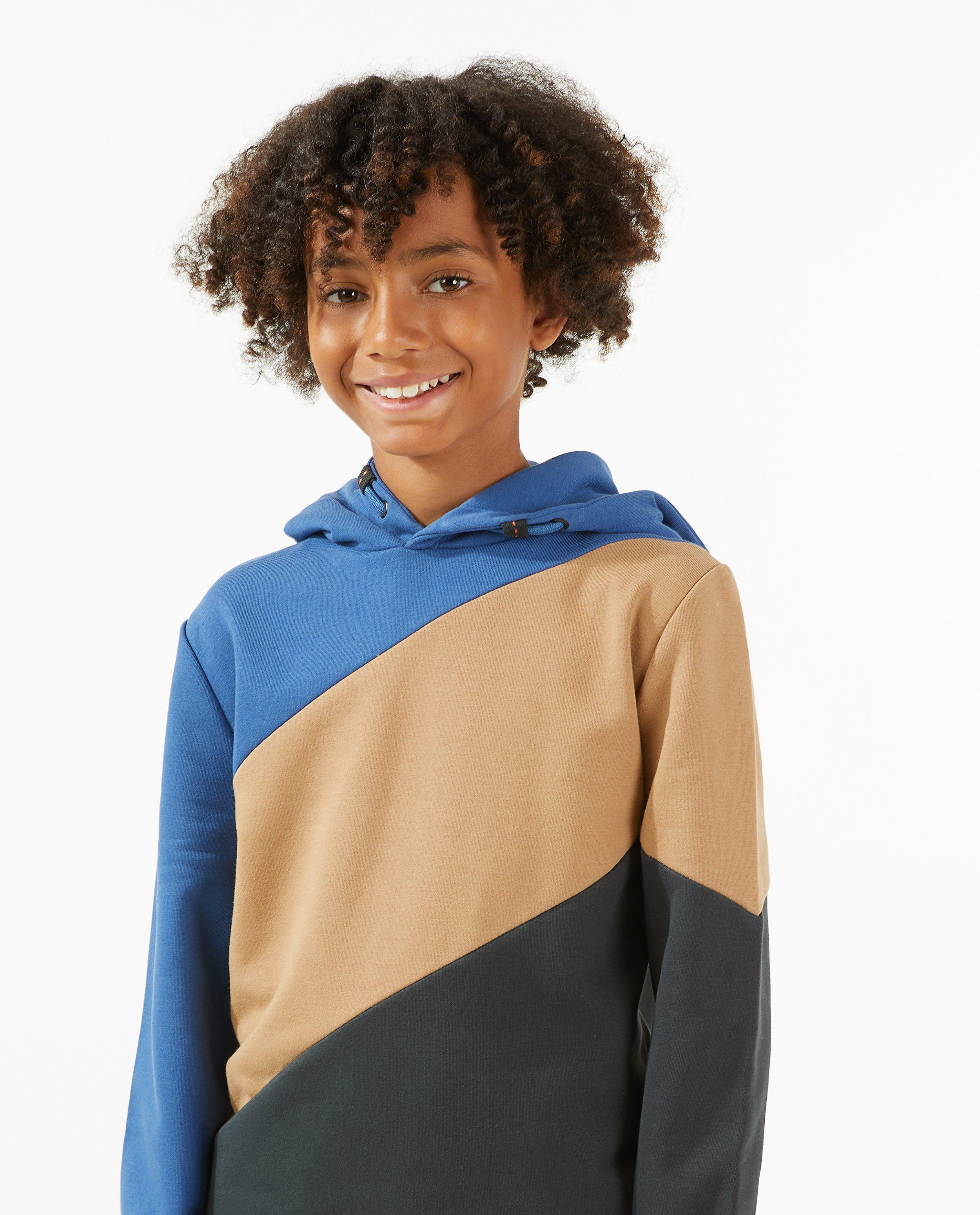Hoodie met color block - Product Detail - donkerblauw - afbeelding nummer 3