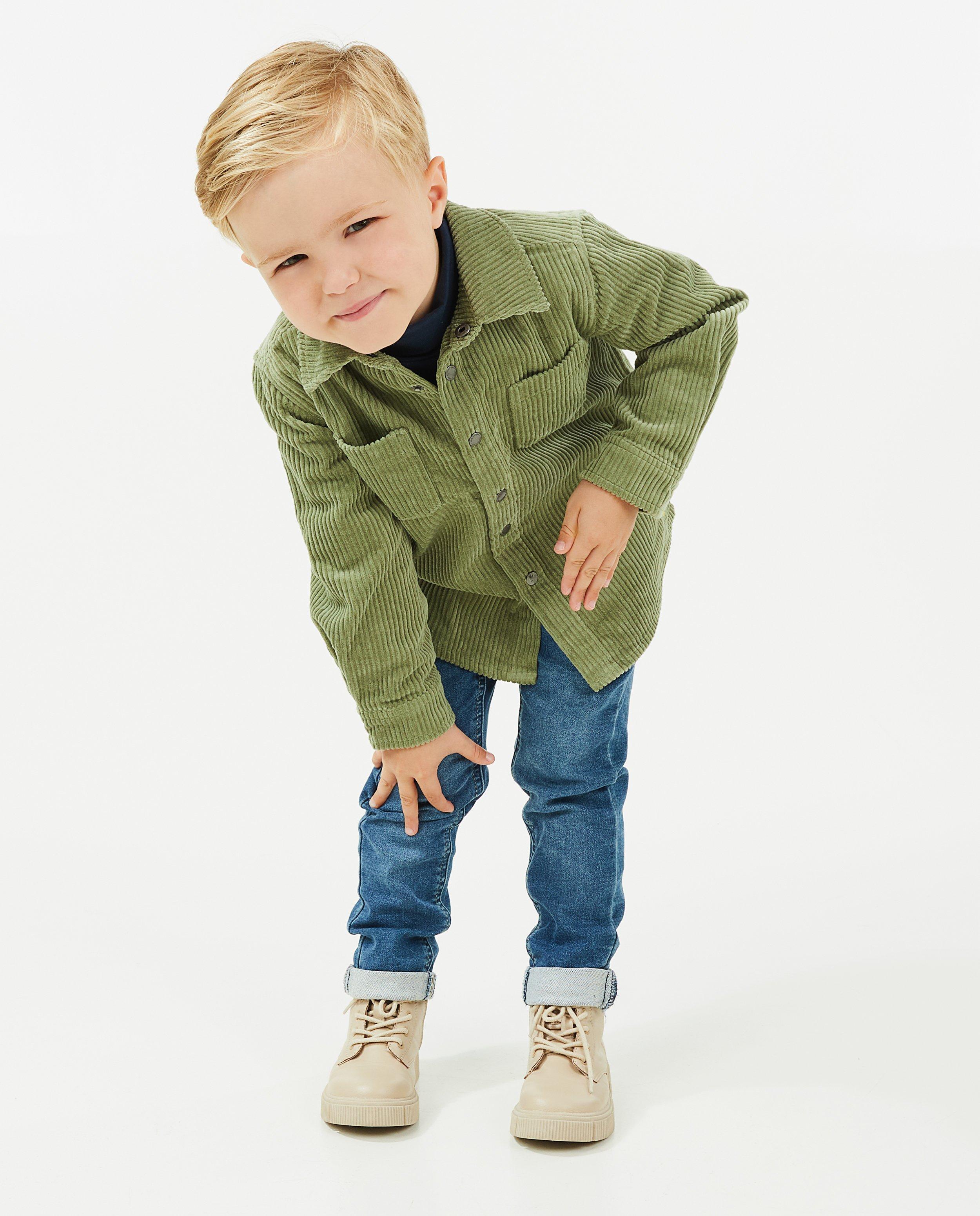 Donkerblauw hemd van ribfluweel - null - Kidz Nation