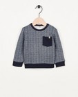 Blauwe sweater met print Feest - null - Cuddles and Smiles